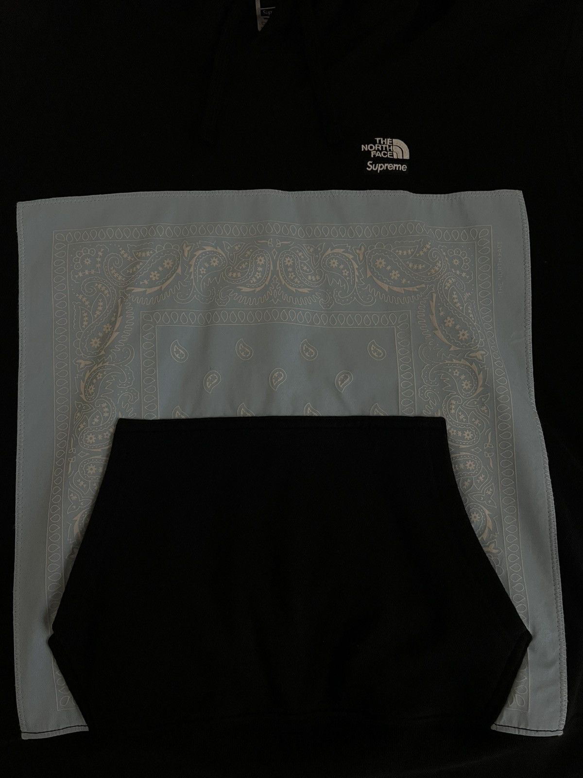 Supreme × The North Face Black & Baby Blue Bandana Paisley Hoodie Size US L / EU 52-54 / 3 - 2 Thumbnail