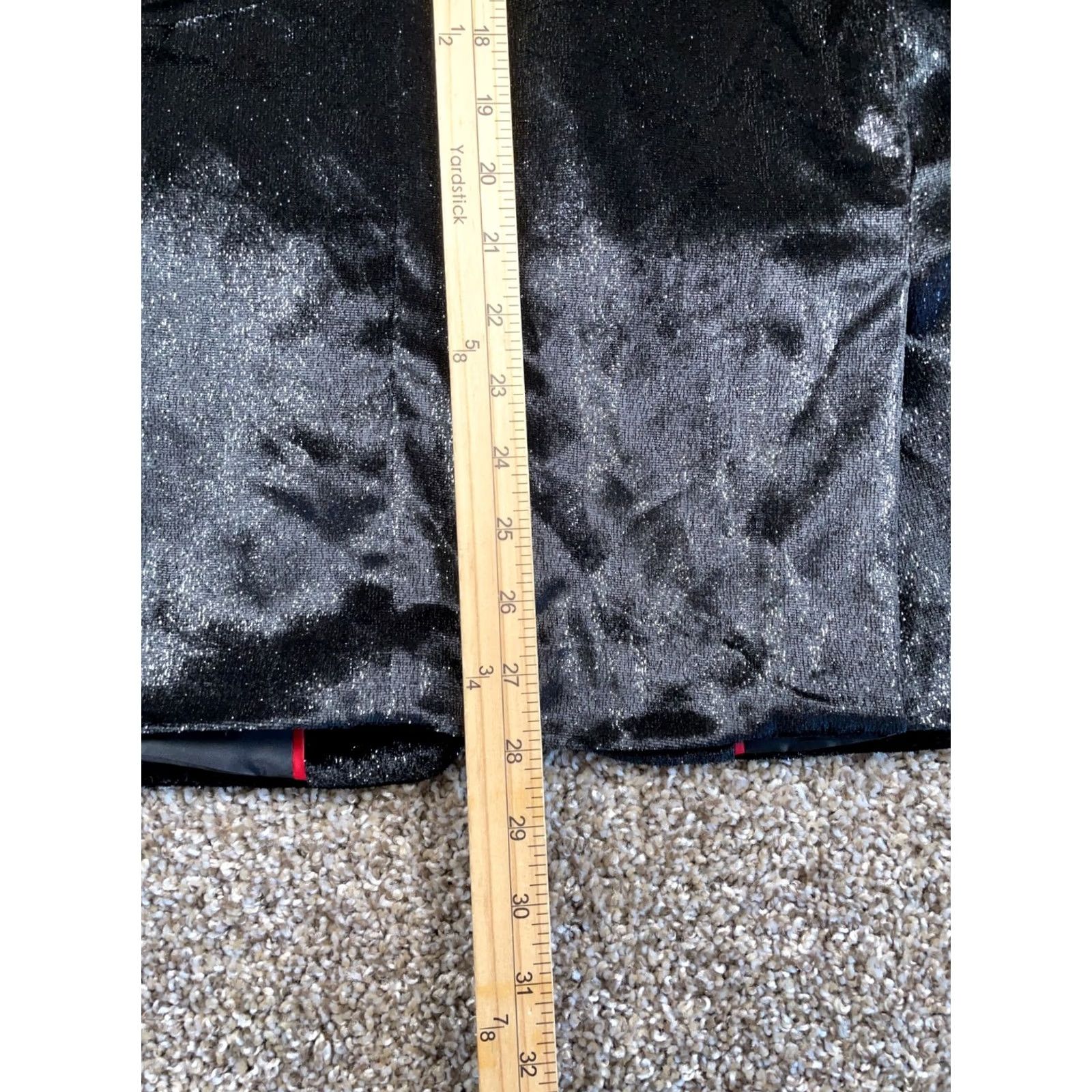 Velvet Blu Martini Blazer Men Medium Black Velvet Sequin Two-Button Jacket Dressy Evening Wear Size 40R - 7 Thumbnail