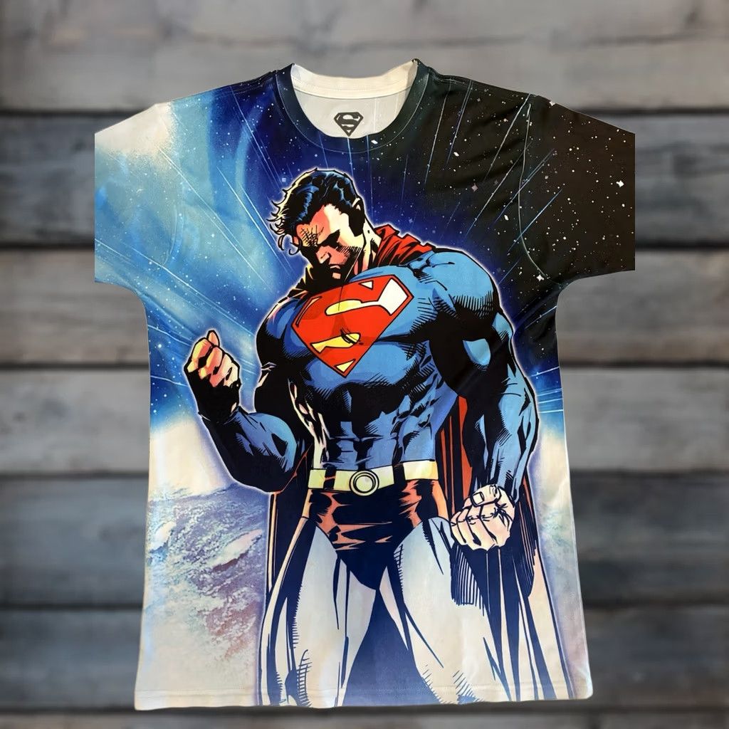 DC Comics Superman All Over Print T Shirt Size S Small DC Comics Graphic Tee Men Cartoon Size US S / EU 44-46 / 1 - 1 Thumbnail