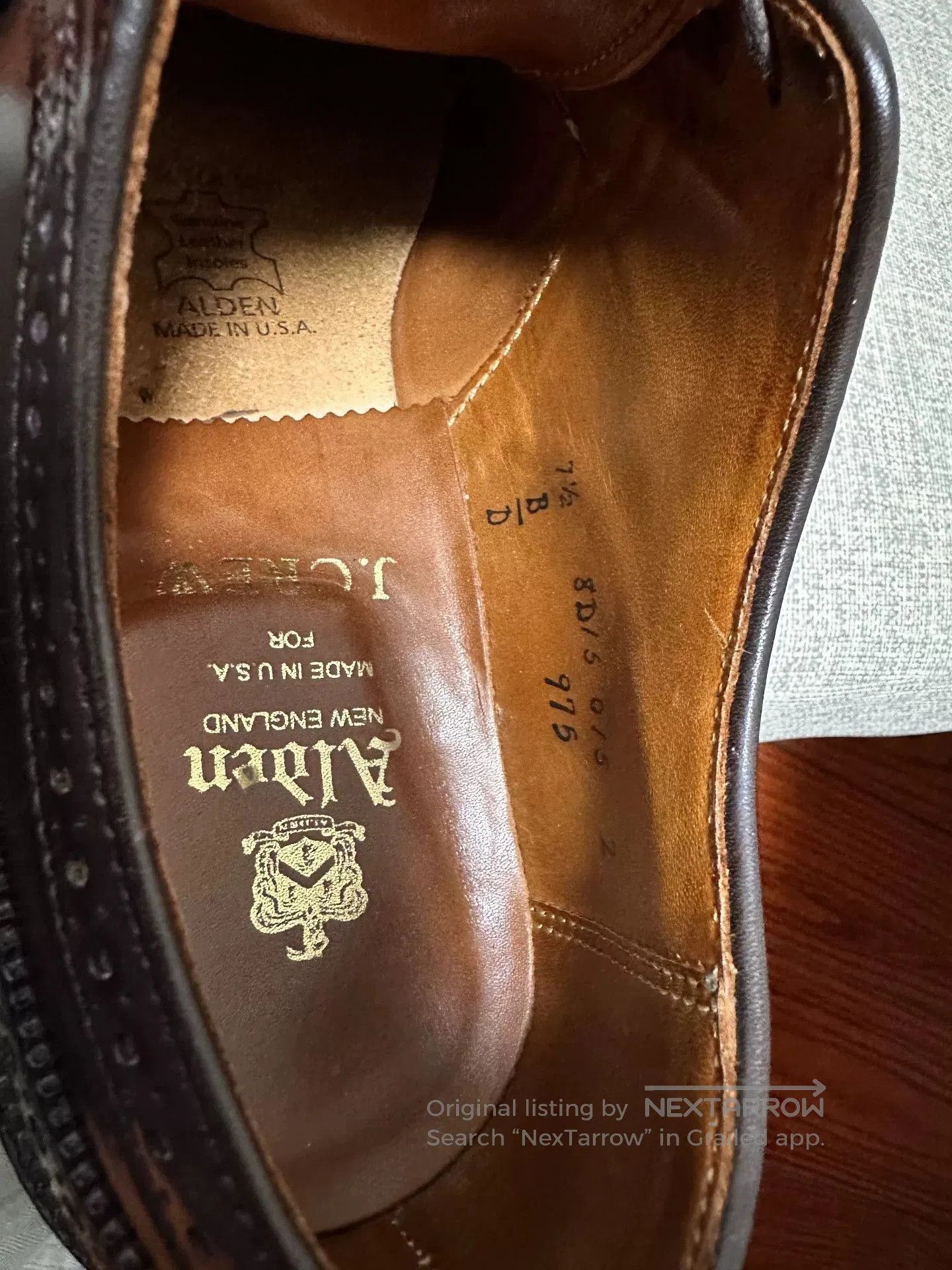 Alden Alden Cordovan Longwing 975. Size US 7.5 / EU 40-41 - 8 Thumbnail