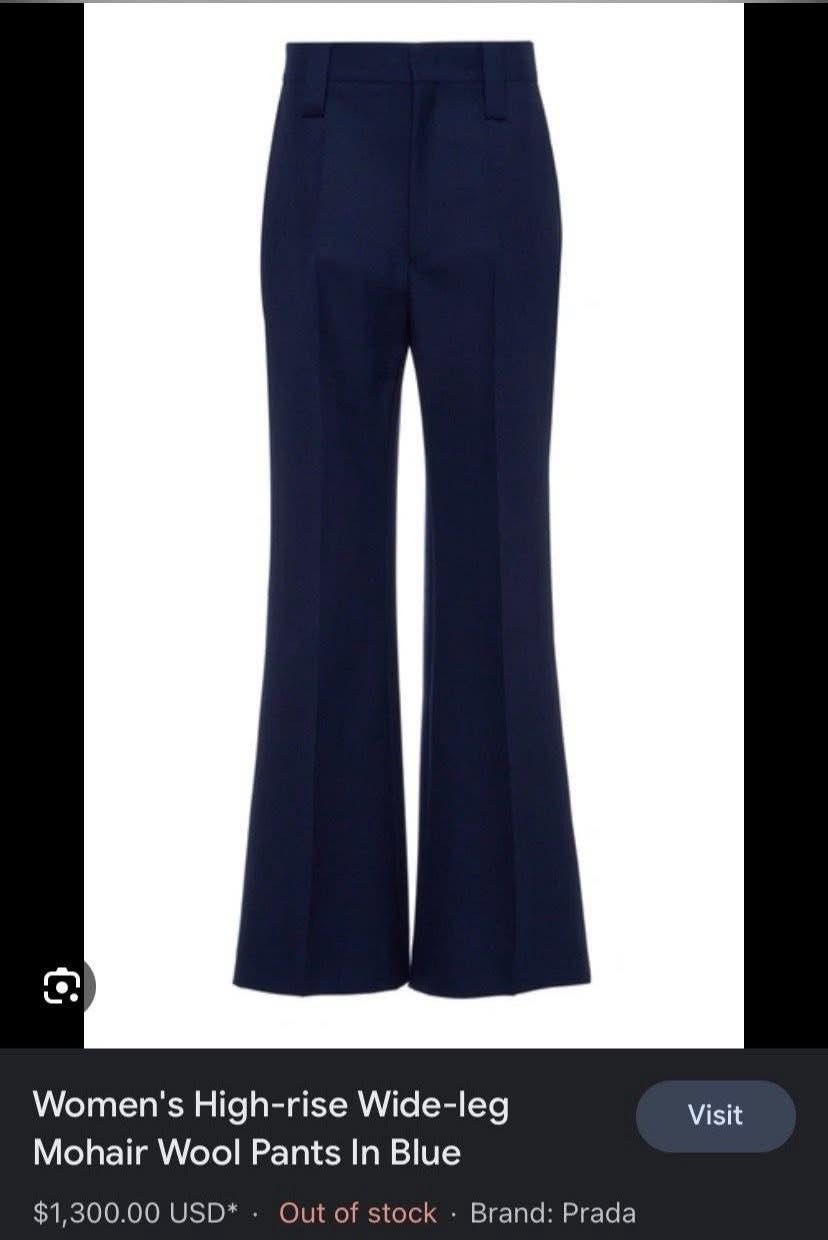 Prada Prada high-rise wide-leg mohair wool trousers Size 27" / US 4 / IT 40 - 24 Thumbnail