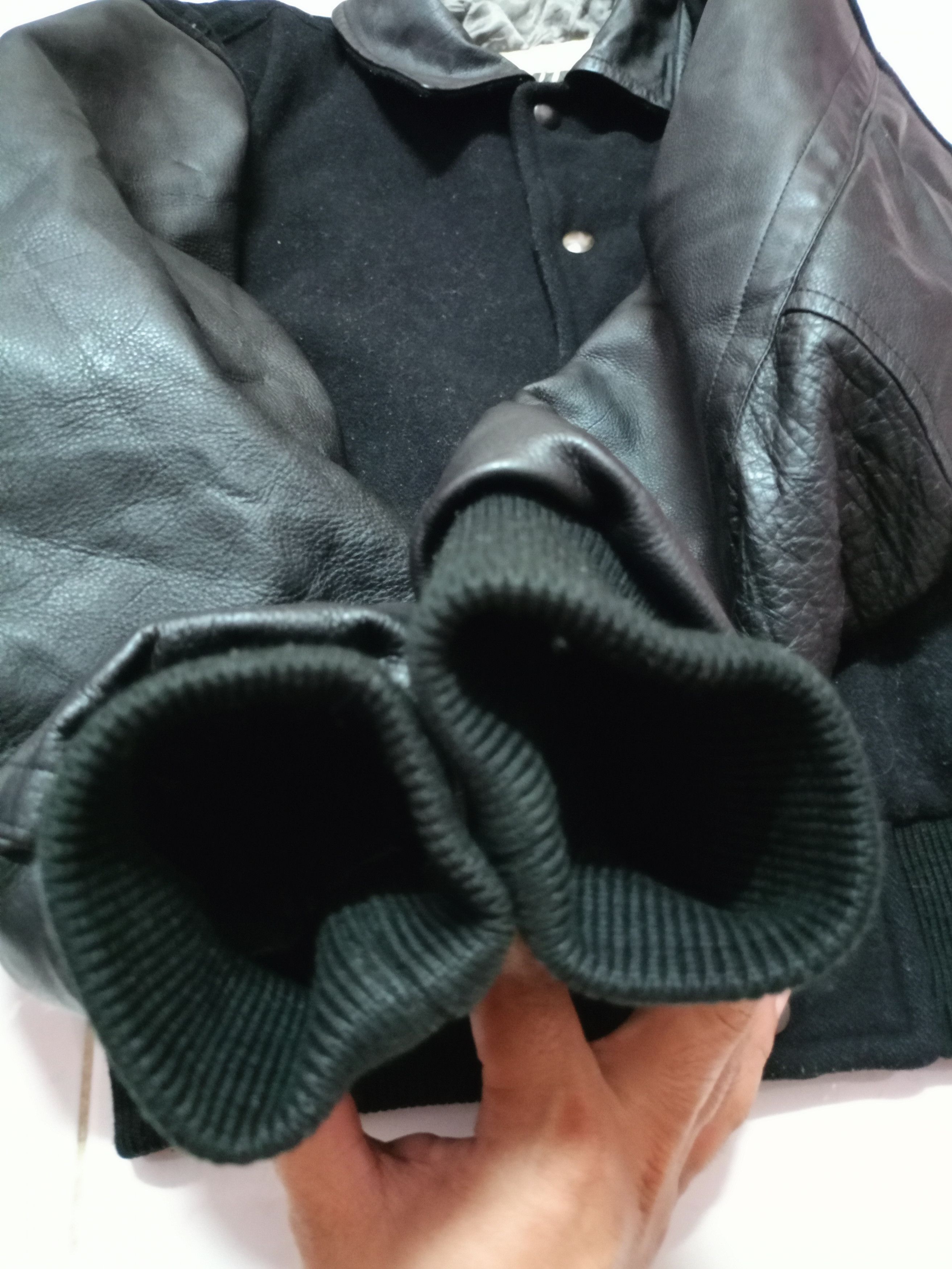 Japanese Brand × Vintage Varsity leather jacket Jun man x vintage Size US L / EU 52-54 / 3 - 3 Thumbnail