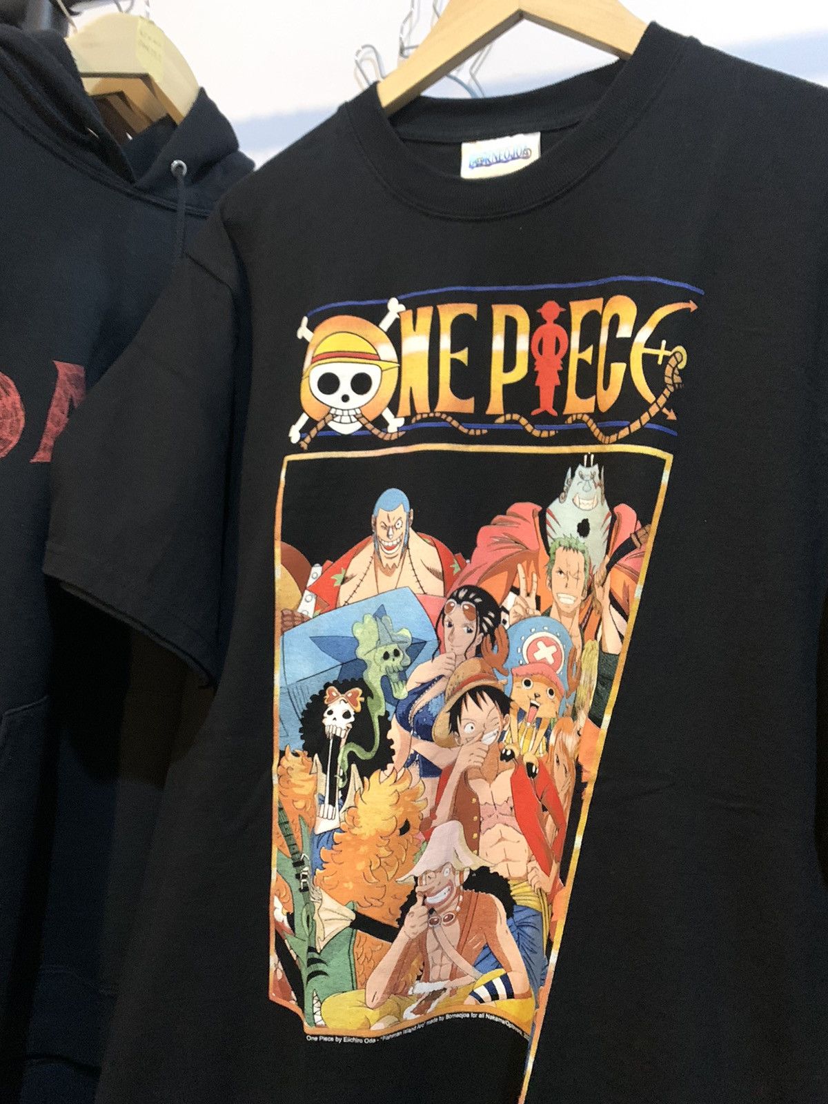 image of Anima x Movie One Piece Fish Man Arch Full Team Tees in Black, Men's (Size XL)