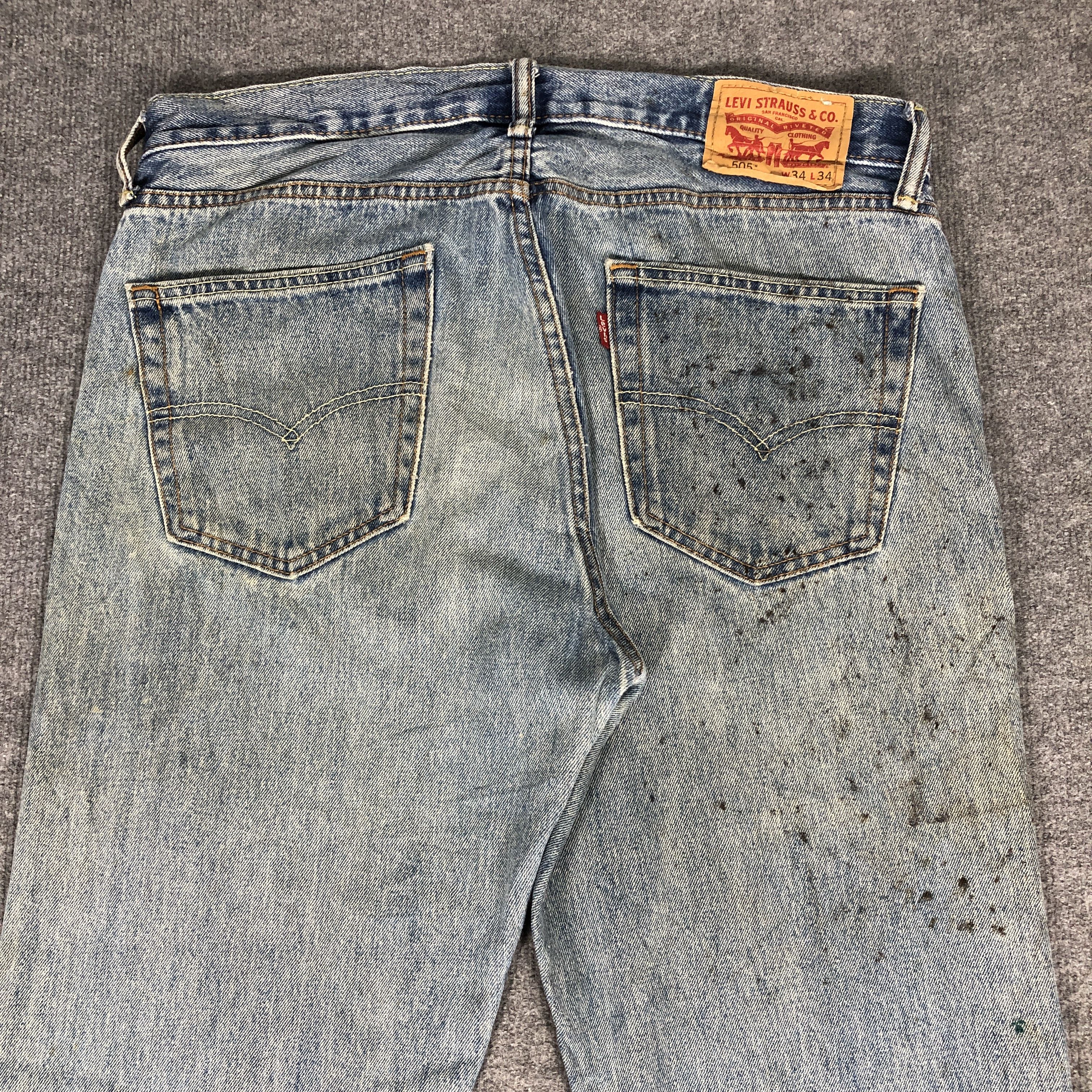 Levi's × Vintage Vintage Levis 505 Jeans Dirty L1026 Size US 36 / EU 52 - 6 Thumbnail