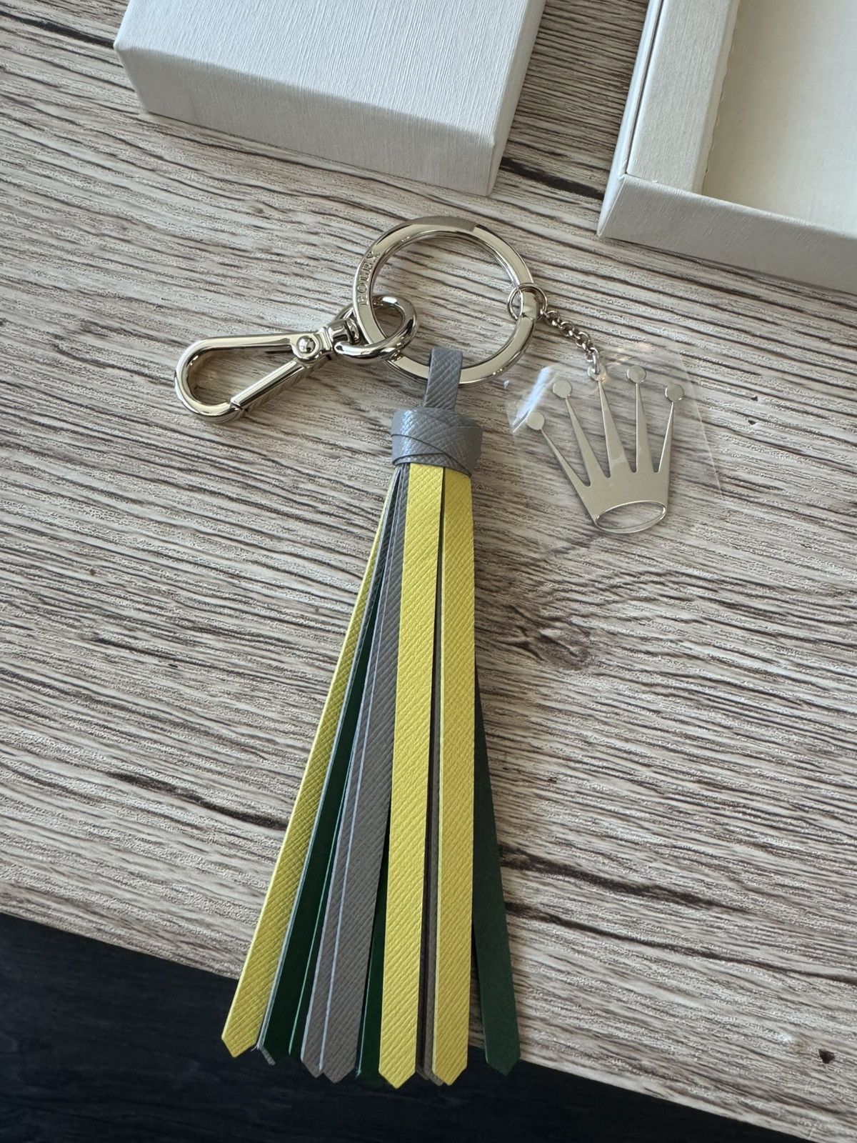 Rolex Rolex Multicolour Leather Crown Ring Key Chain Size ONE SIZE - 3 Thumbnail