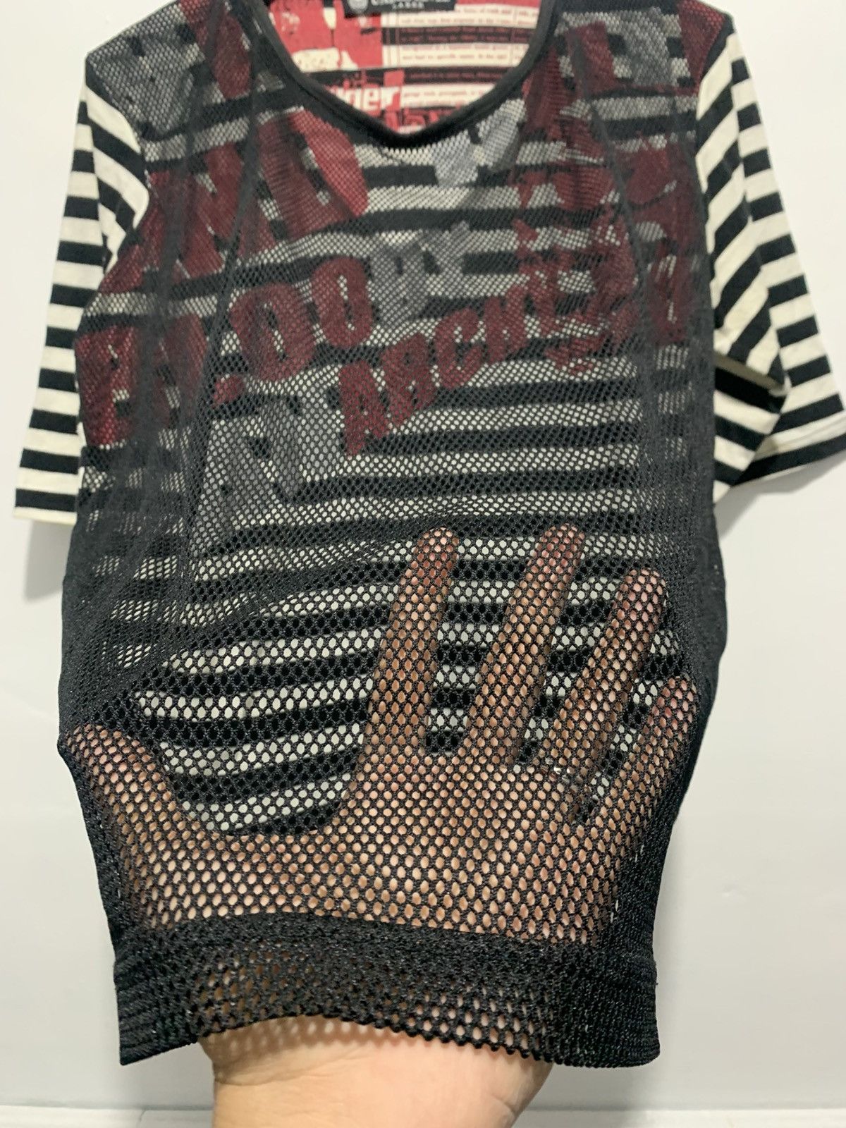 Japanese Brand Under Level Crazy and Bloody Anarchy Double Layer Stripe Size L / US 10 / IT 46 - 6 Thumbnail