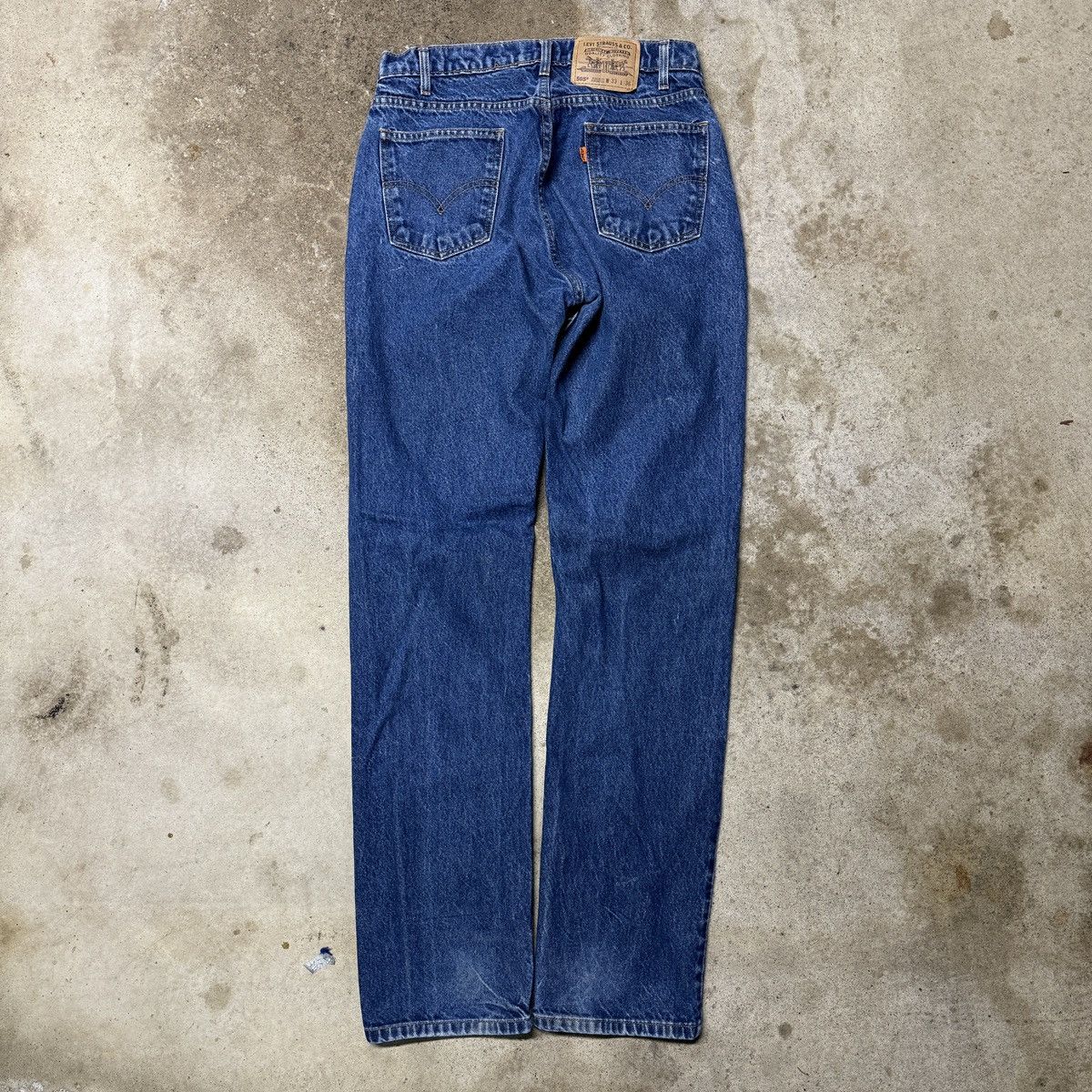 image of Levis x Vintage 90's Levi’S 505 Orange Tab Straight Denim Jeans 30X35 in Blue, Men's