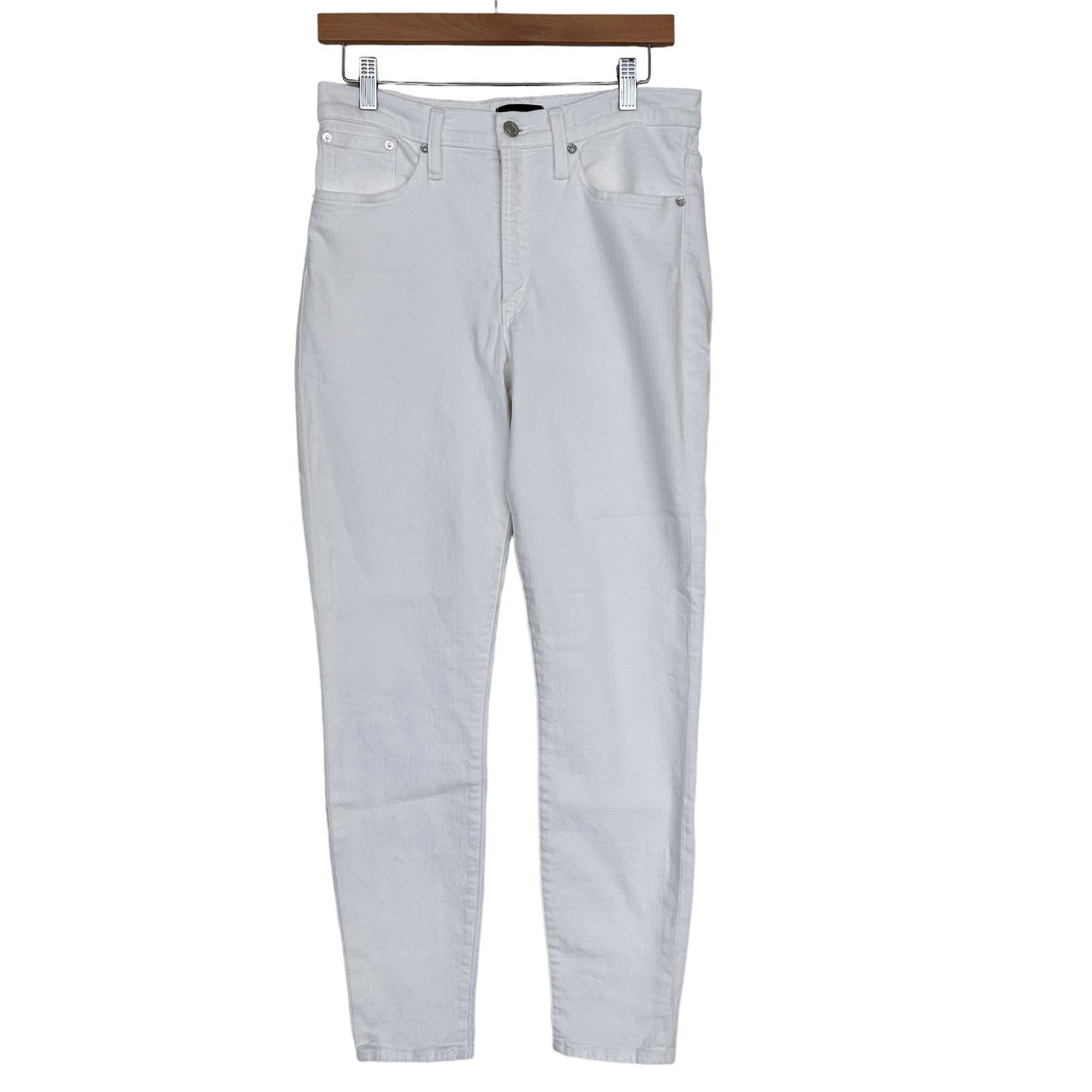 J.Crew J. Crew Jeans White High Rise 9" Toothpick Jeans Sz 30 Size 30" / US 8 / IT 44 - 6 Thumbnail