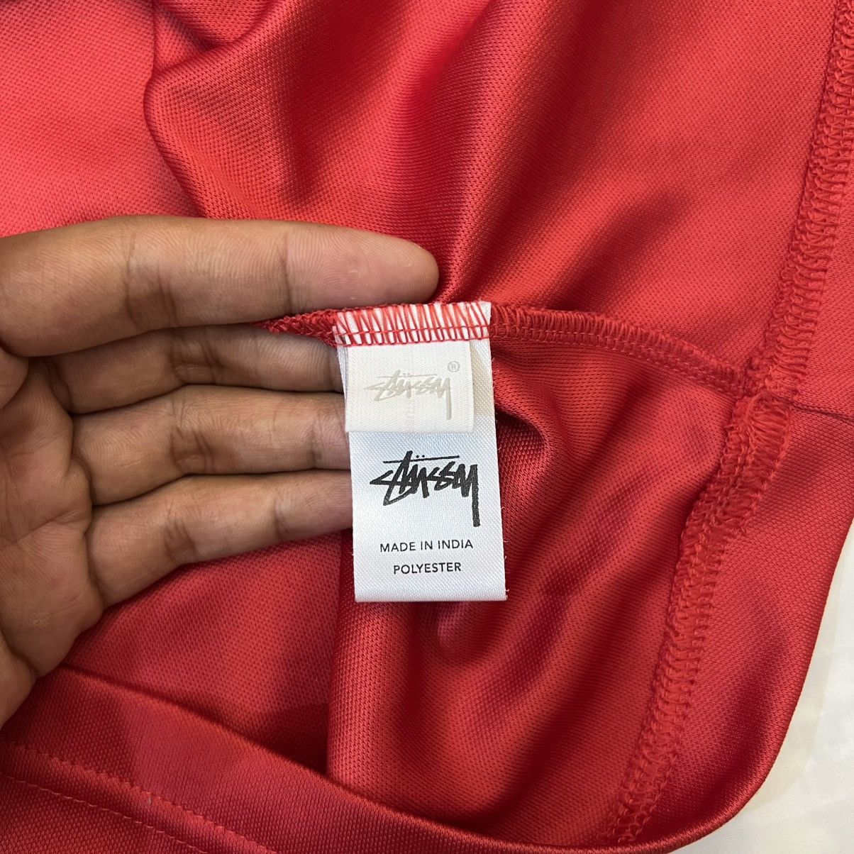 Stussy "8 Ball" Lion Crest Jersey - Red/White - Men's [L] Size US L / EU 52-54 / 3 - 7 Thumbnail