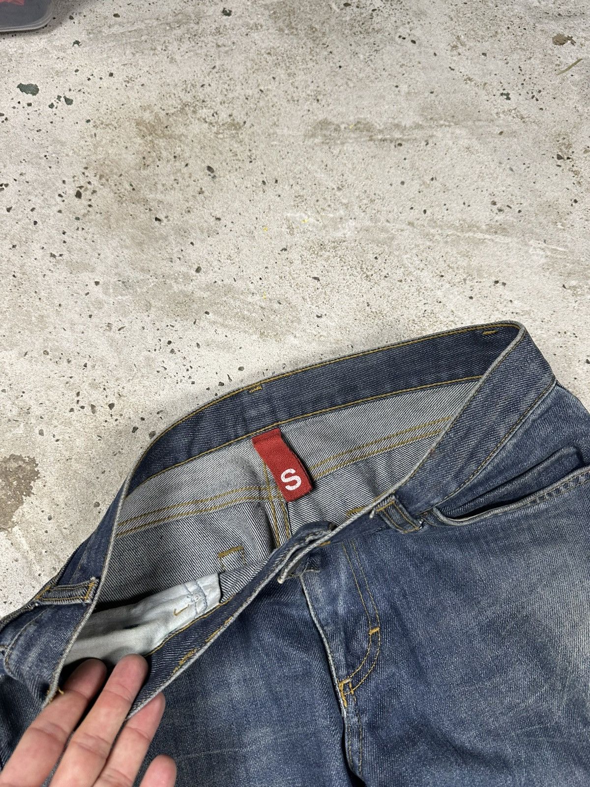 If Six Was Nine × Japanese Brand × Le Grande Bleu (L.G.B.) Vintage Y2K Reworked Flare Boot Cut Distressed Jeans Japan Size US 30 / EU 46 - 17 Thumbnail