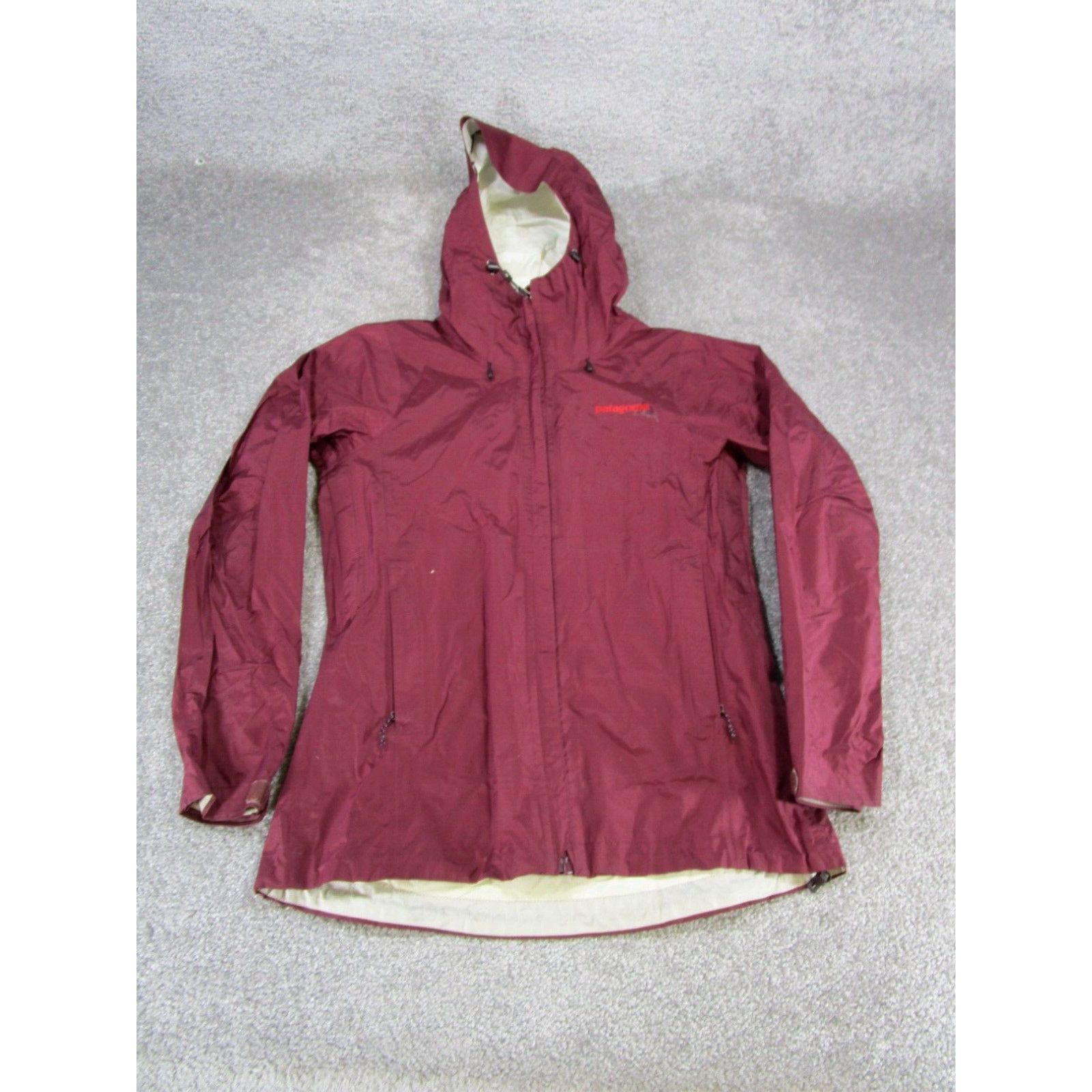 image of Patagonia Jacket Womens Small Torrentshell Jacket Burgundy Red Stain in White