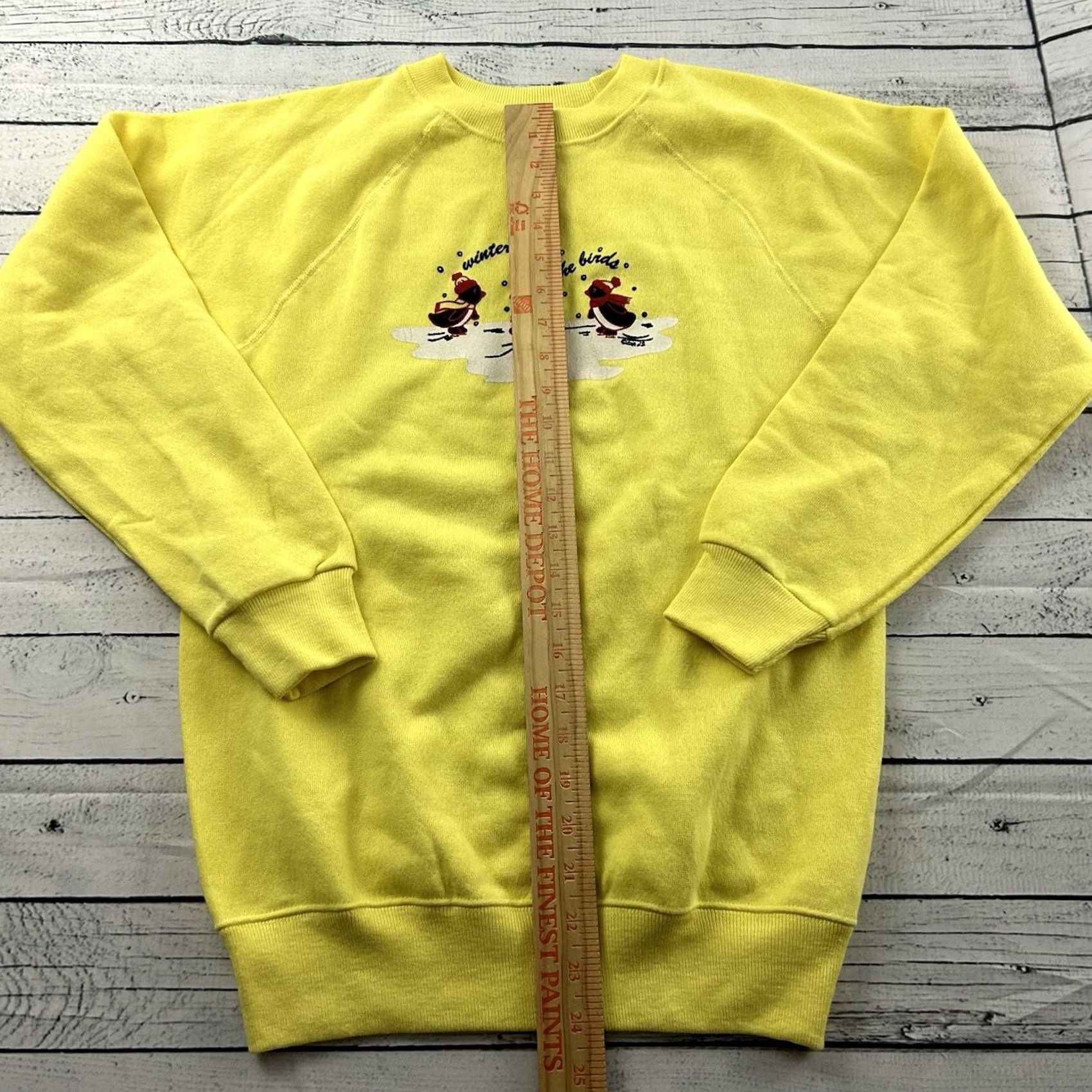 Hanes Vintage Hanes Sweatshirt Pullover Bird Winter Men S Yellow Size US S / EU 44-46 / 1 - 4 Thumbnail