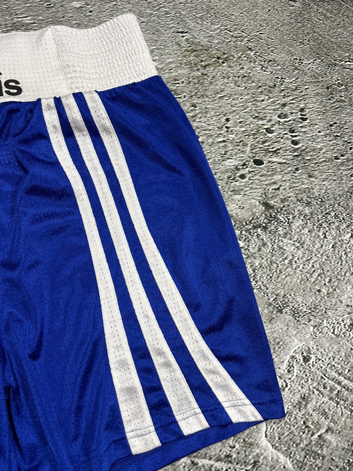 Adidas × Vintage Adidas boxing shorts blue big logo 2000s Y2K Size US 34 / EU 50 - 3 Thumbnail