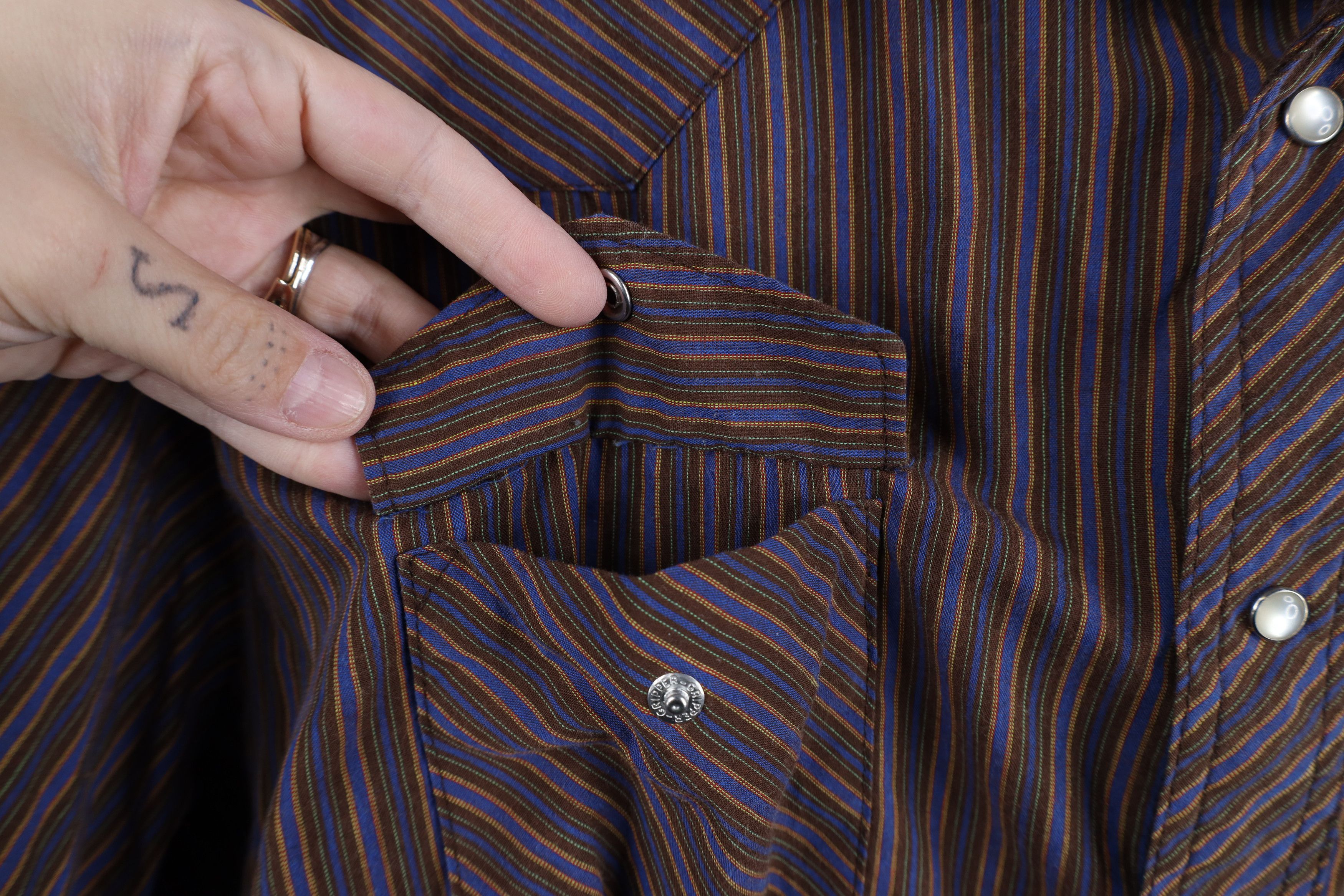 Wrangler Vintage 90s Wrangler Western Striped Cowboy Button Shirt Size US XXL / EU 58 / 5 - 4 Thumbnail
