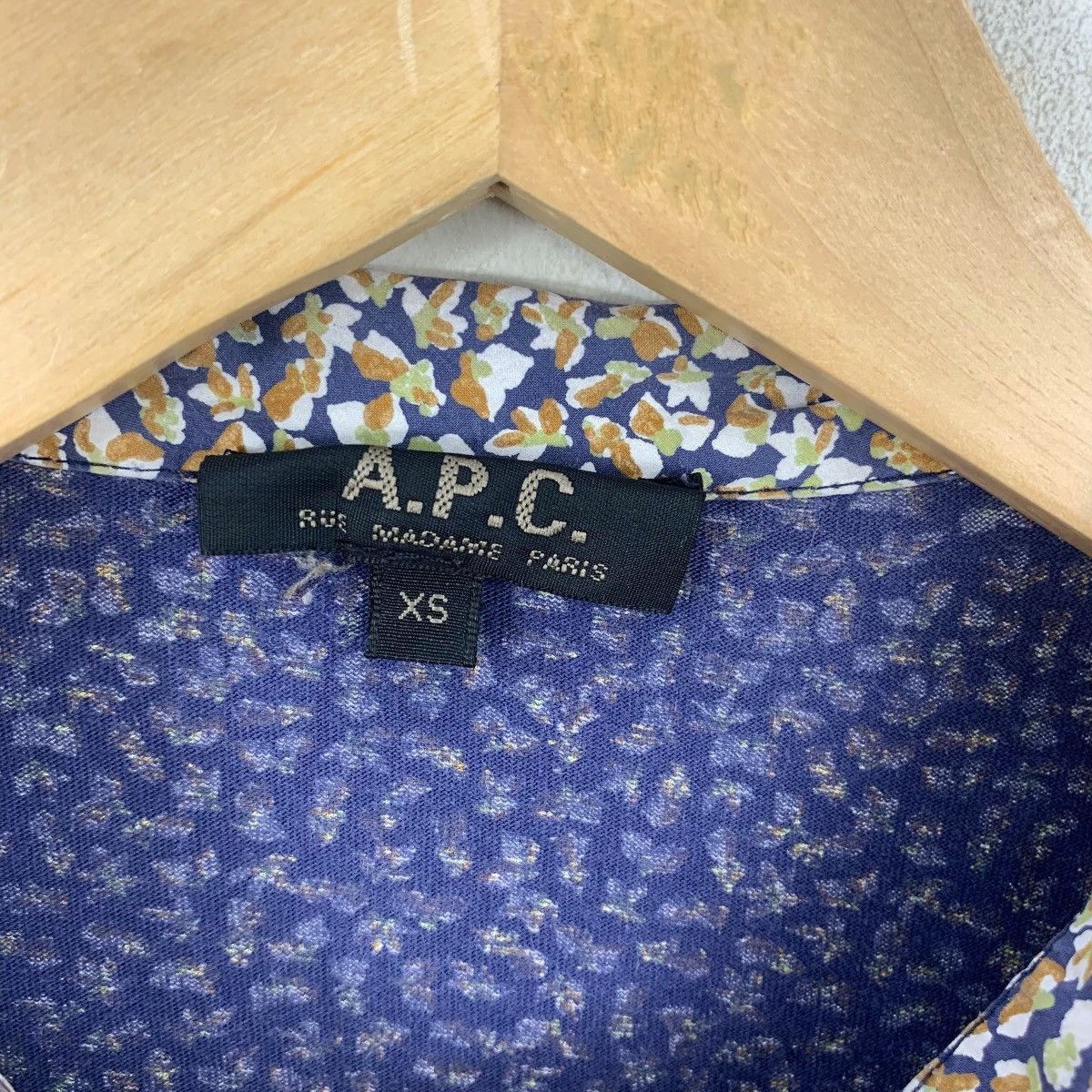 A.P.C. A.P.C. Rue Madame Paris Floral Print Collared Long Sleeve Size XS / US 0-2 / IT 36-38 - 7 Thumbnail