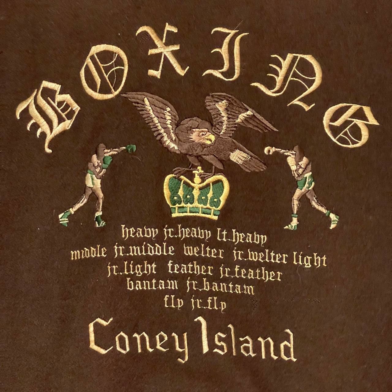Japanese Brand Vintage Coney Island Boxing Varsity Jacket Wool Leather Size US L / EU 52-54 / 3 - 3 Thumbnail