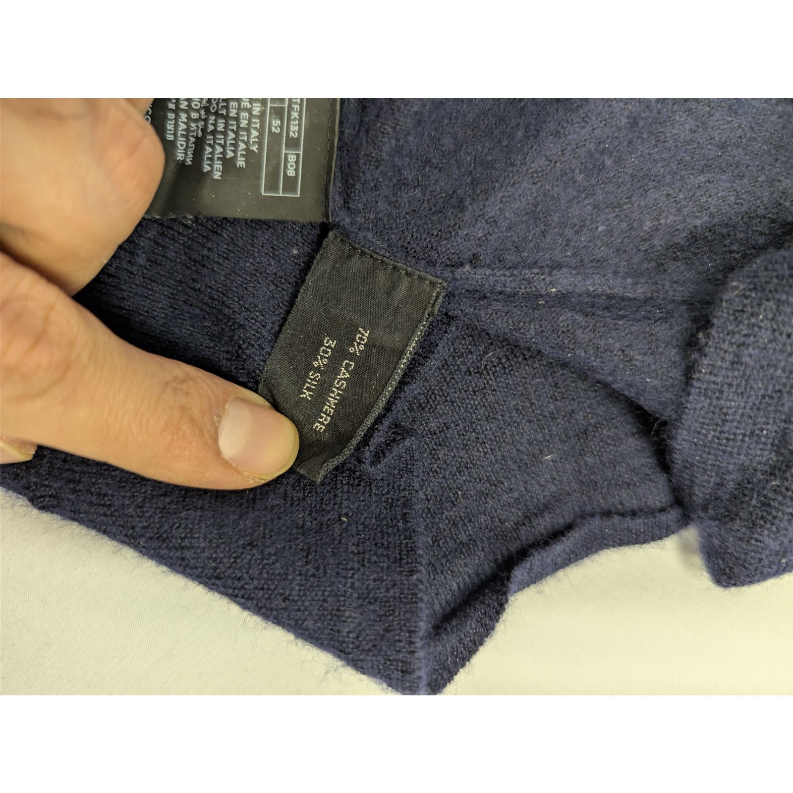 Tom Ford o1rshd1 CC20 Long Sleeve Polo Shirt in Navy Blue Size US L / EU 52-54 / 3 - 22 Thumbnail
