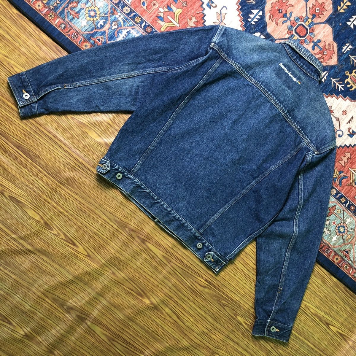 Benetton × Formula 1 × United Colors Of Benetton Benetton Formula 1 Denim Jacket Size US L / EU 52-54 / 3 - 4 Thumbnail
