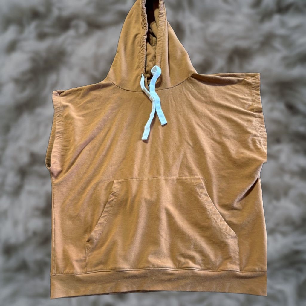 Vintage Zyai Womens Hoodie Pullover L Brown Cotton Blend Sleeveless Activewear Pullover Hoodie Womens L Brown Cotton Blend Zyia Size L / US 10 / IT 46 - 1 Thumbnail