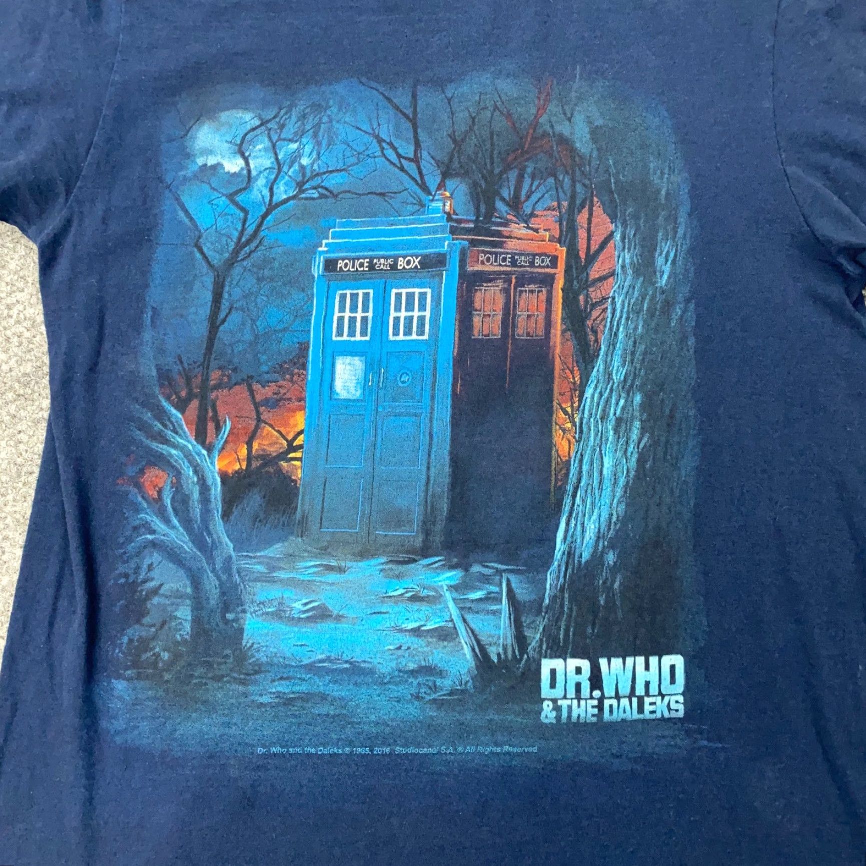 Vintage VINTAGE Doctor Who Shirt Mens Medium Blue Tardis Tee Short Sleeve Size US M / EU 48-50 / 2 - 2 Thumbnail