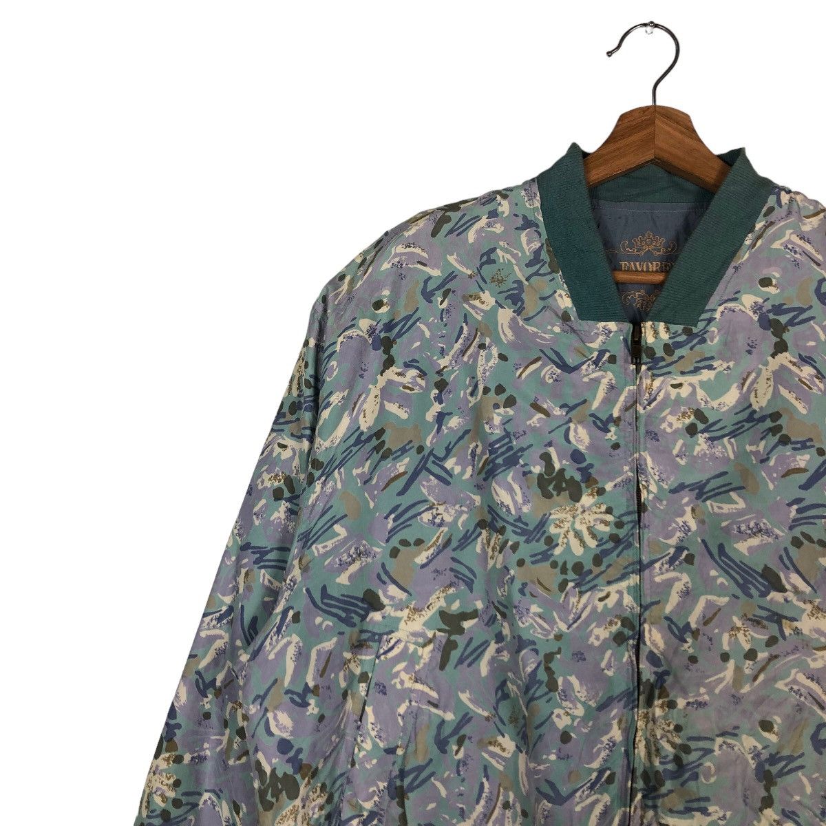 Japanese Brand 🔥Vintage Bomber Jacket Favored Pure Silk Over Print Flower Size US M / EU 48-50 / 2 - 7 Thumbnail