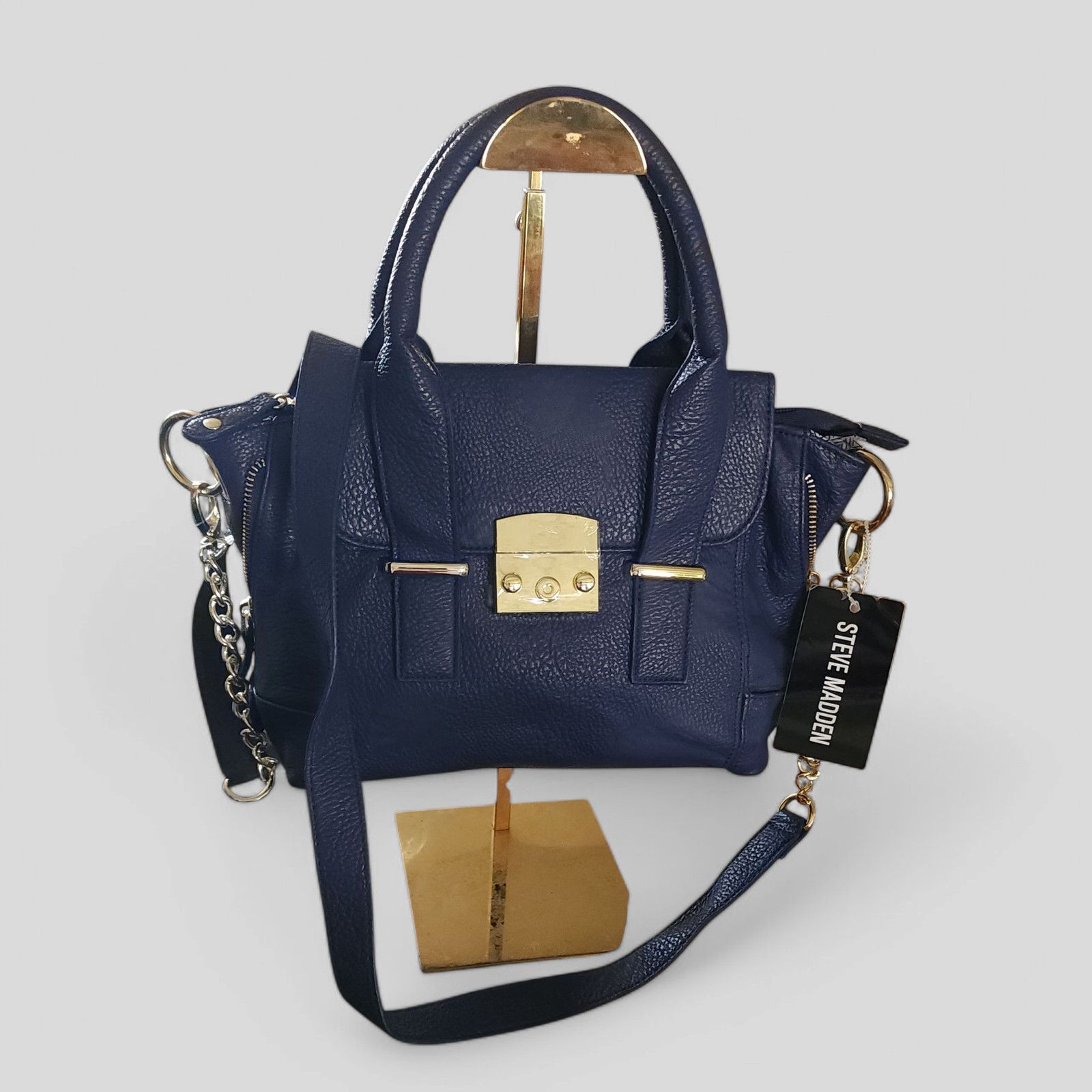 Steve Madden Steve Madden royal blue faux-leather Satchel shoulder bag. Size ONE SIZE - 1 Thumbnail