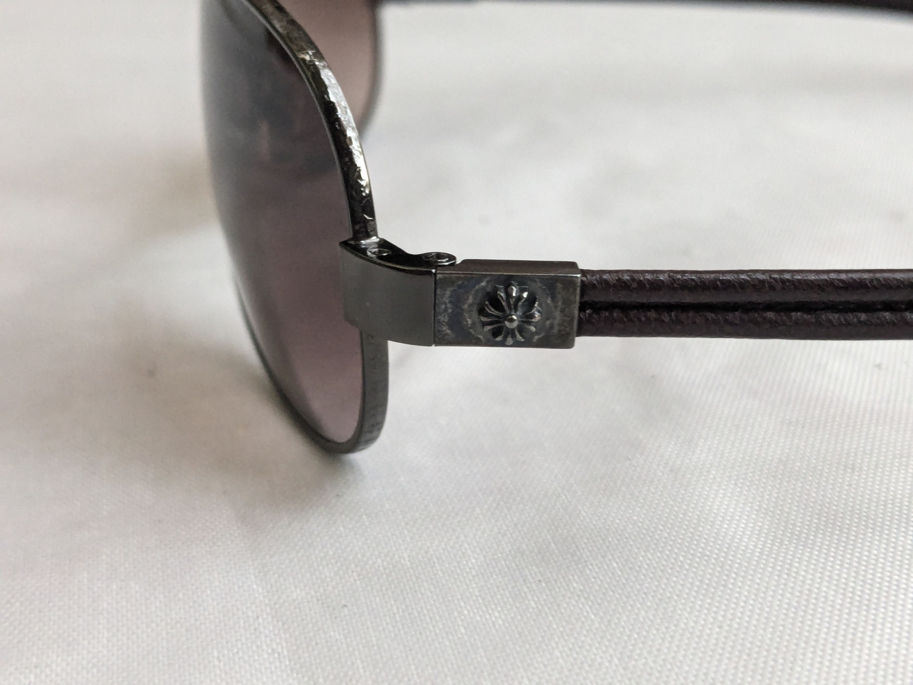 Chrome Hearts Chrome Hearts Red Riot Sunglasses Brown Leather Size ONE SIZE - 8 Thumbnail