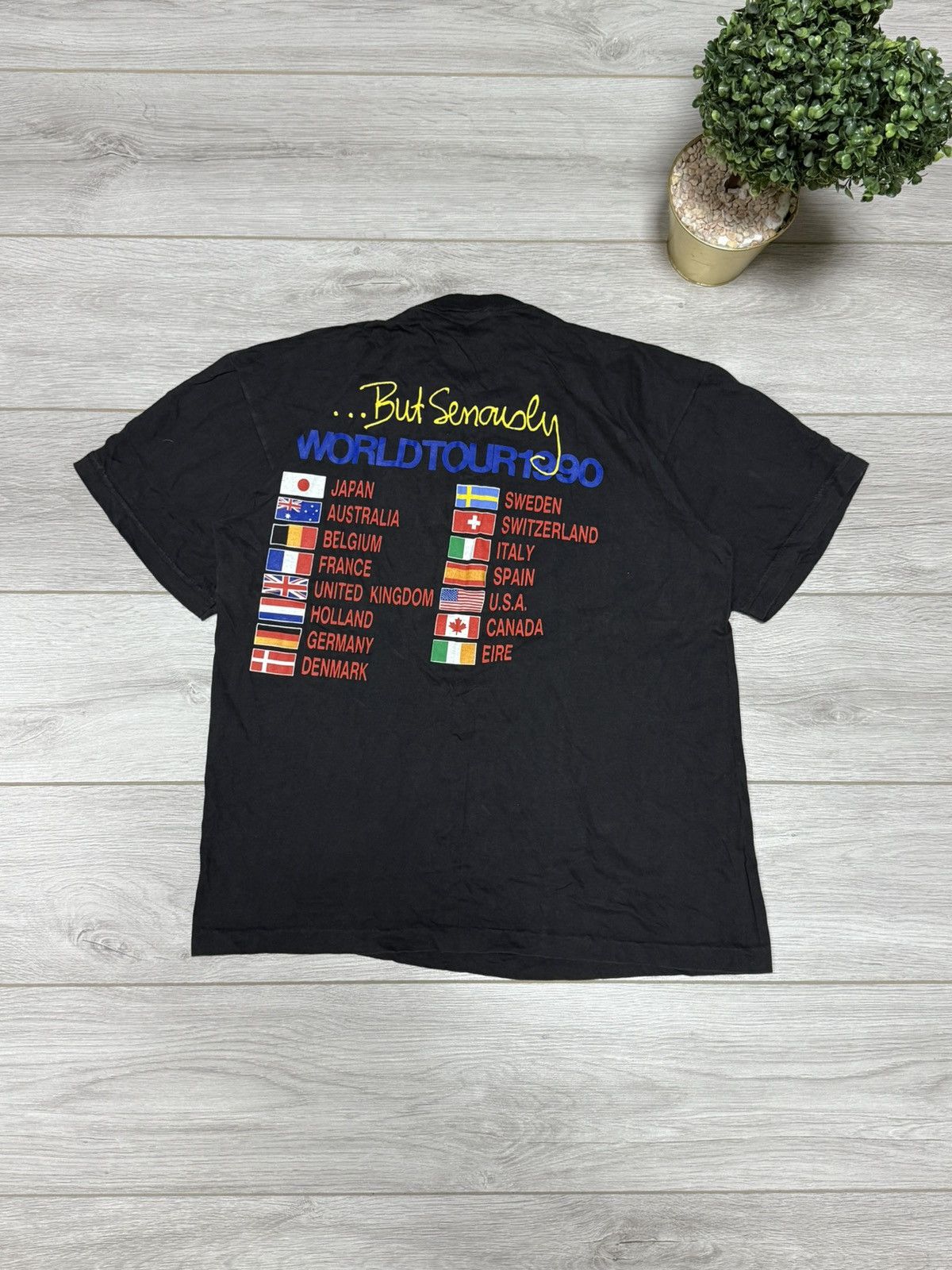 Brockum Phil Collins 1990 But Seriously vintage tee shirt tour Size US L / EU 52-54 / 3 - 2 Thumbnail