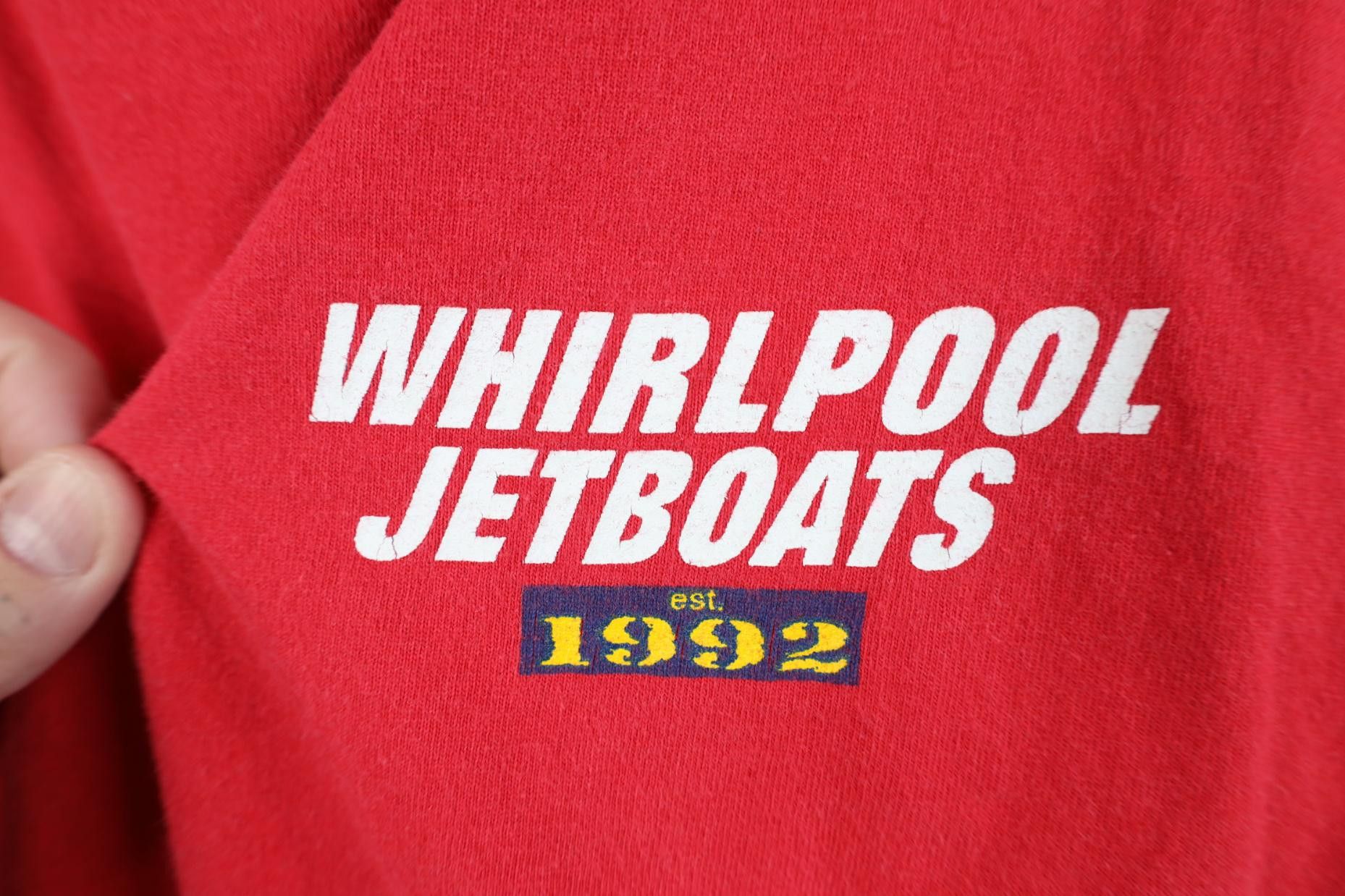 Vintage Vintage 90s Whirlpool Jet Boats Boating T-Shirt Red Cotton Size US M / EU 48-50 / 2 - 4 Thumbnail