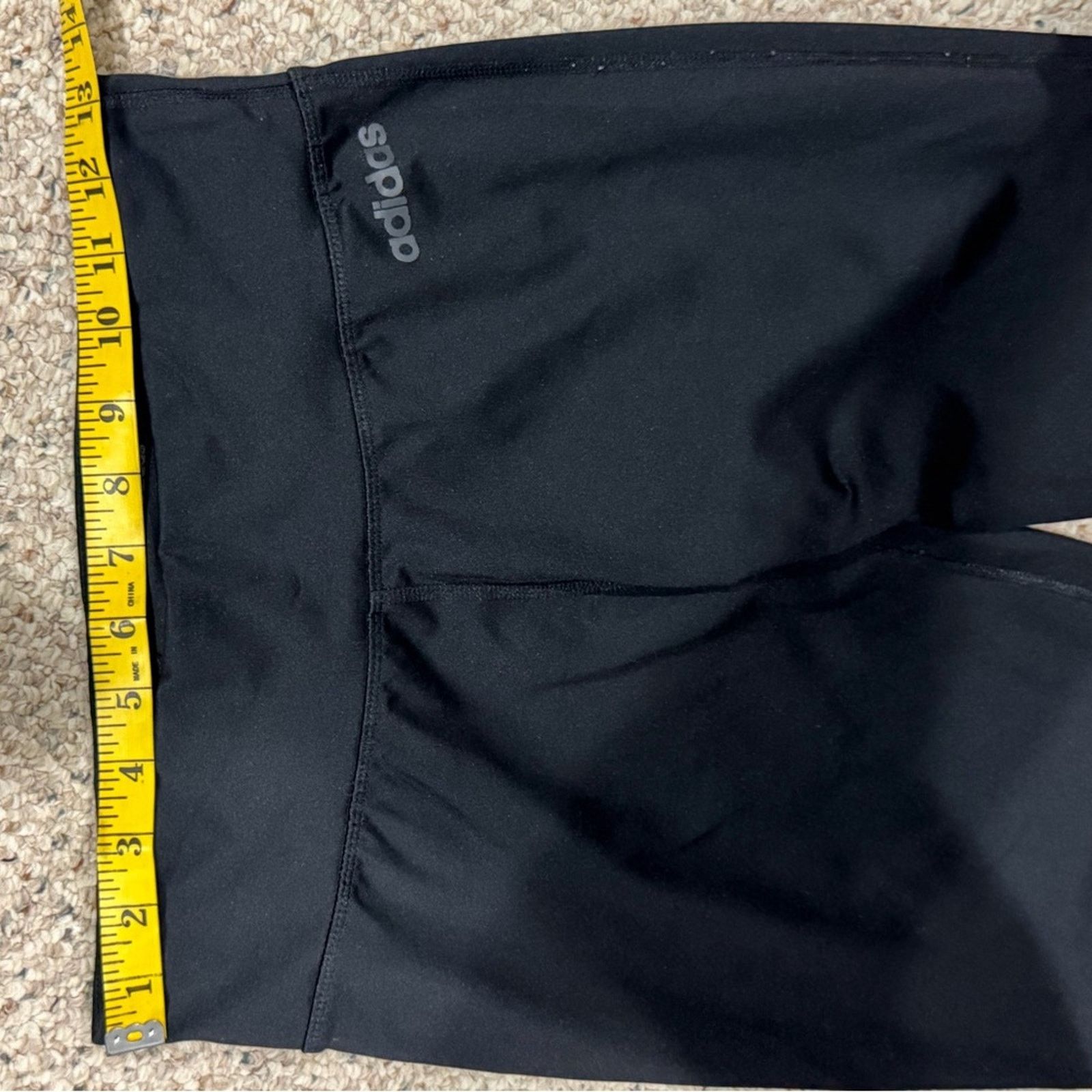 Adidas Adidas Climalite Black High Rise Graphic Leggings - Sz Med Size 30" / US 8 / IT 44 - 5 Thumbnail