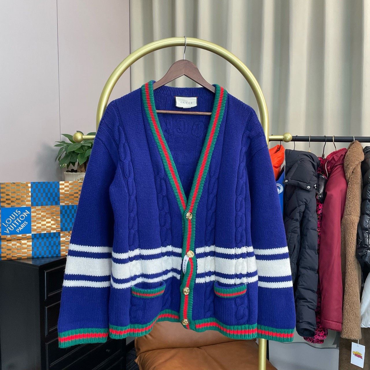 Gucci Gucci Blue back water brick cardigan 2501-Nextarrow Size US L / EU 52-54 / 3 - 1 Thumbnail