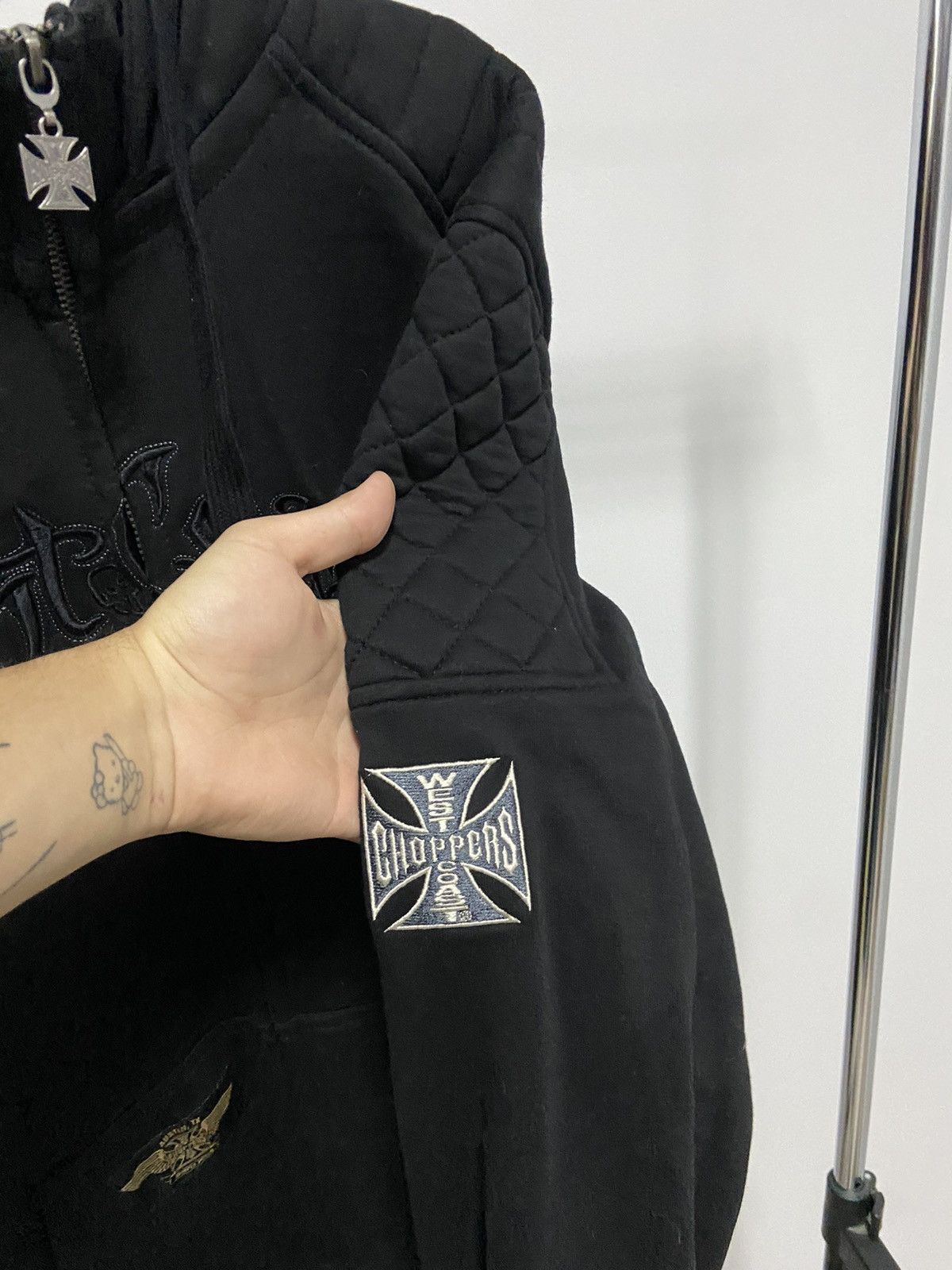 Vintage × West Coast Choppers West coast choppers zip hoodie big logo biker Moto vintage Size US XL / EU 56 / 4 - 7 Thumbnail