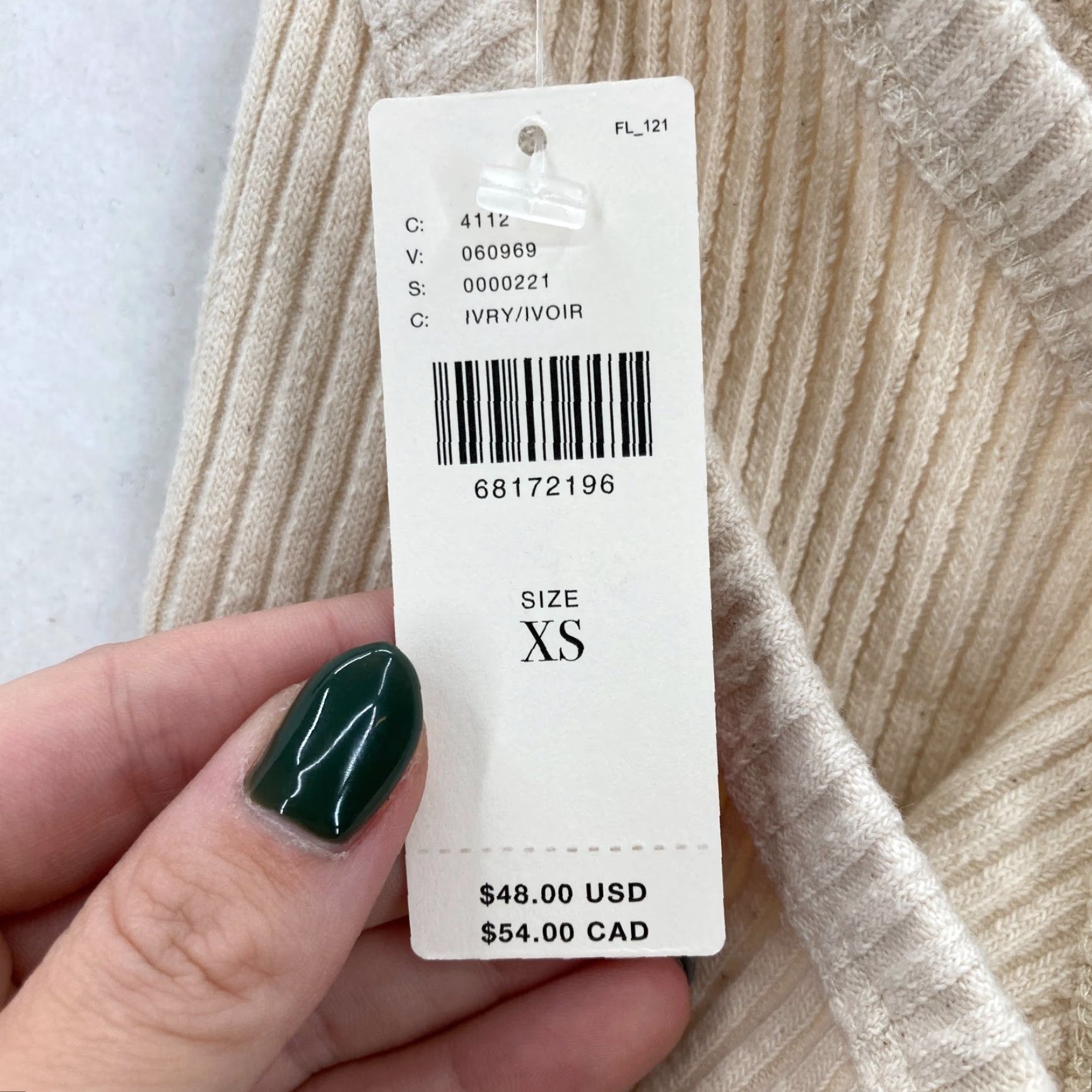 Anthropologie T.La Anthropologie Women’s XS Ivory Ribbed Halter Neck Tank Top NWT Y2K XS Tank Women’s Clothing Size XS / US 0-2 / IT 36-38 - 6 Thumbnail