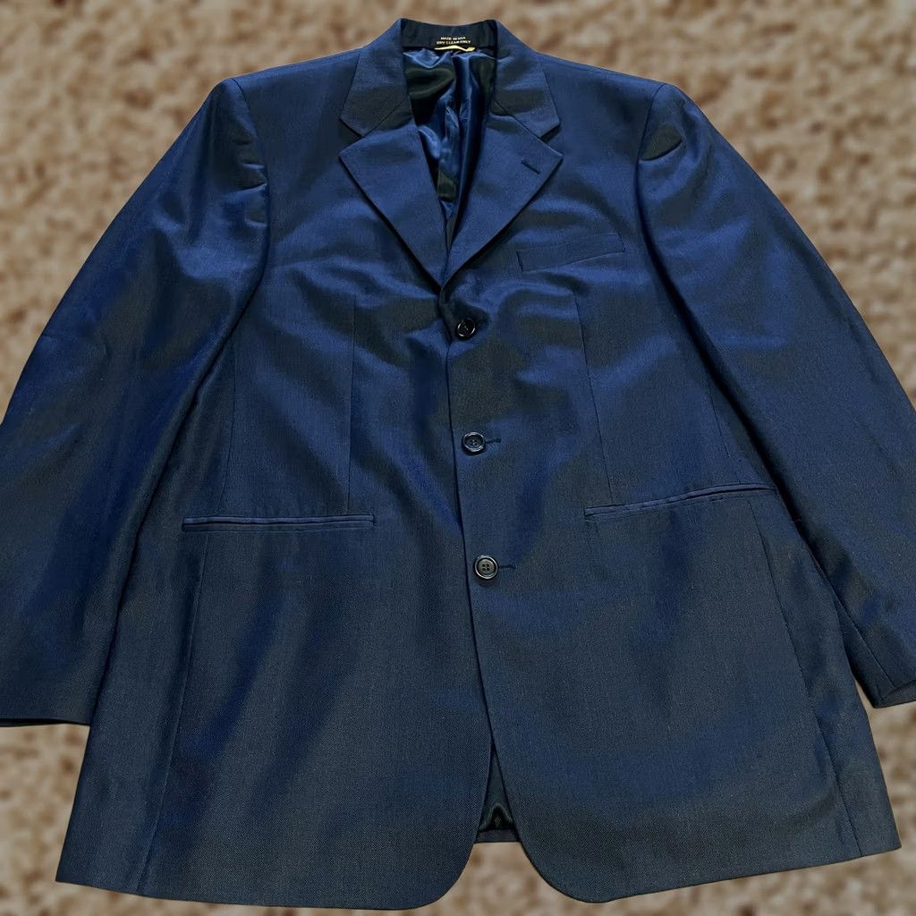 Bill Blass Bill Blass Blazer Mens 40 Long Blue Two Button Wool Suit Jacket Made USA Classic Size 40R - 1 Thumbnail