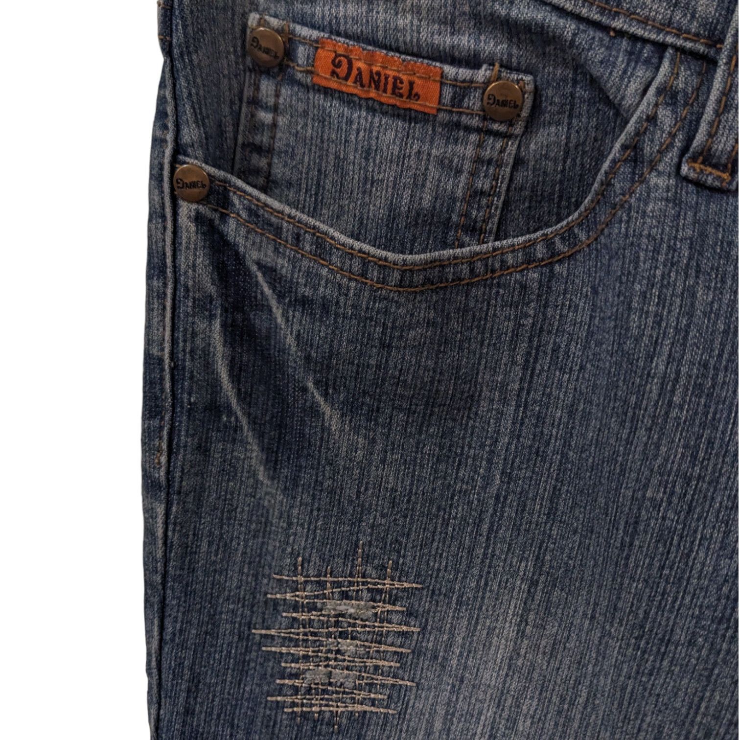 Other DANIEL Boho Embroidered Studded Boot Cut Jeans Size 15-16 Size 38" / US 16 / IT 52 - 4 Thumbnail