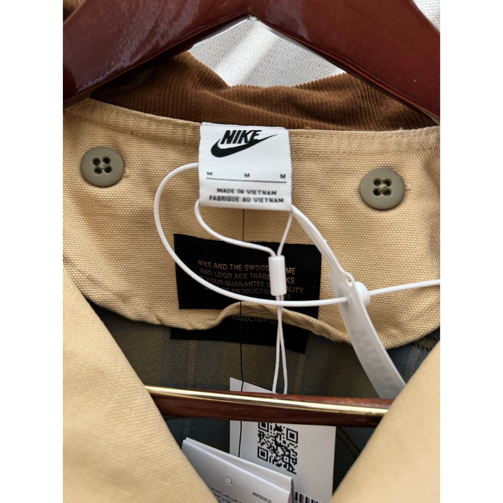 Nike Life Flannel Lined Stretch Cotton Blend Canvas Barn Coat med Size US M / EU 48-50 / 2 - 9 Thumbnail