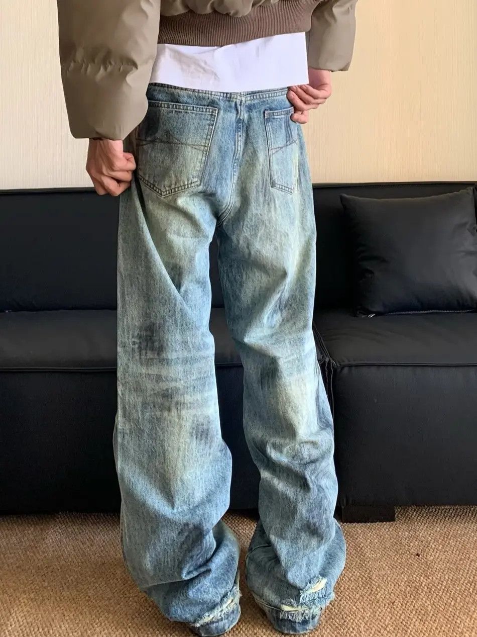 Japanese Brand × Jean Retro straight blue high street jeans Size US 32 / EU 48 - 2 Thumbnail
