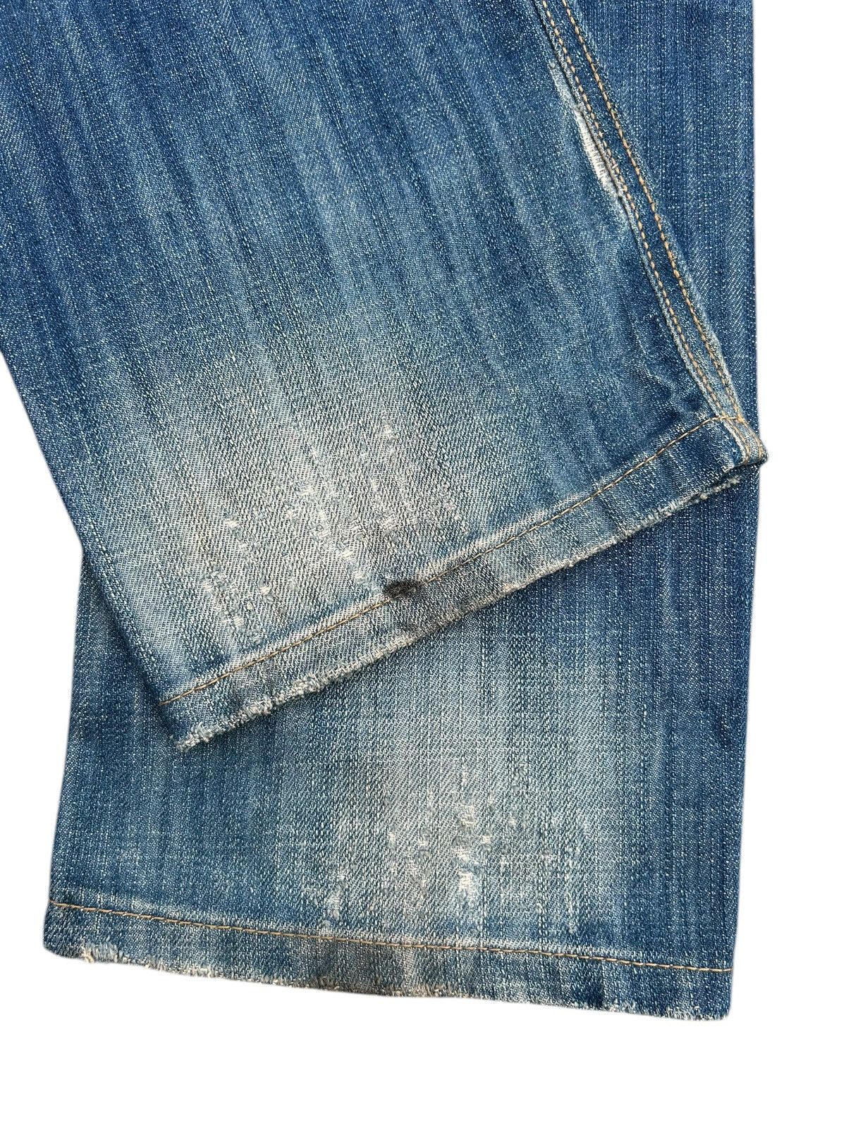 Kapital Vintage Blue Starnik Punk Bondage Faded Denim Jeans Size US 32 / EU 48 - 16 Thumbnail
