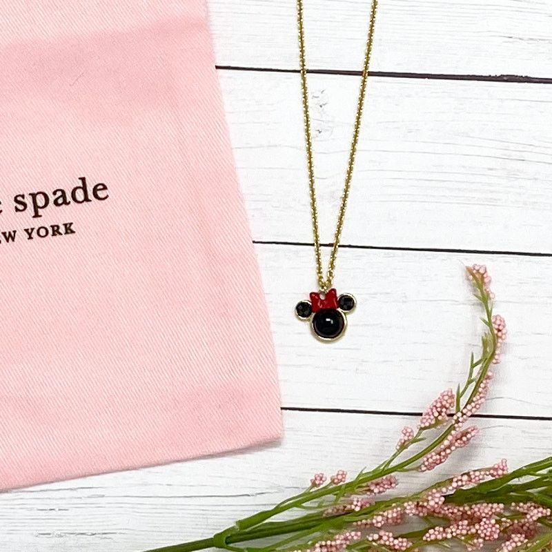 Kate Spade Kate Spade Minnie Mouse Mini Pendant Necklace wbrue710 Size ONE SIZE - 1 Thumbnail
