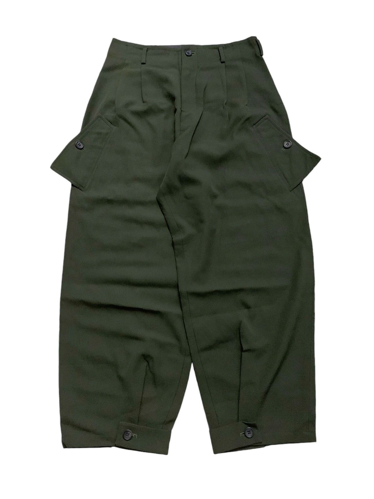 Yohji Yamamoto 💥Vintage Yohji Yamamoto Army Signature Baggy Pant Size 29" - 1 Thumbnail