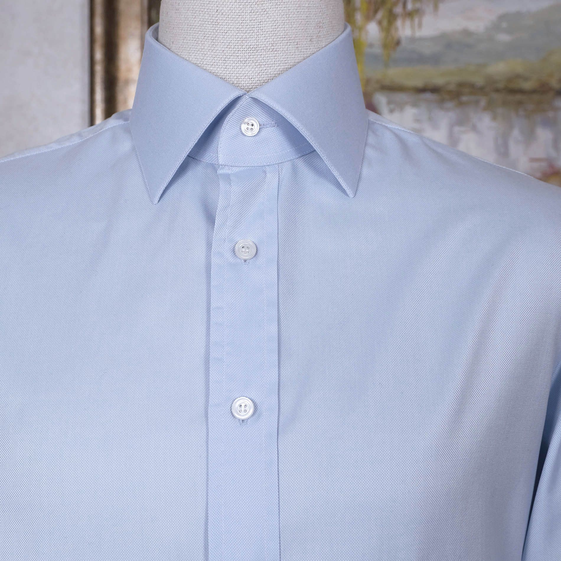 Francesco Smalto Francesco Smalto, blue bespoke collar shirt, size 16.5 UK Size US M / EU 48-50 / 2 - 2 Thumbnail