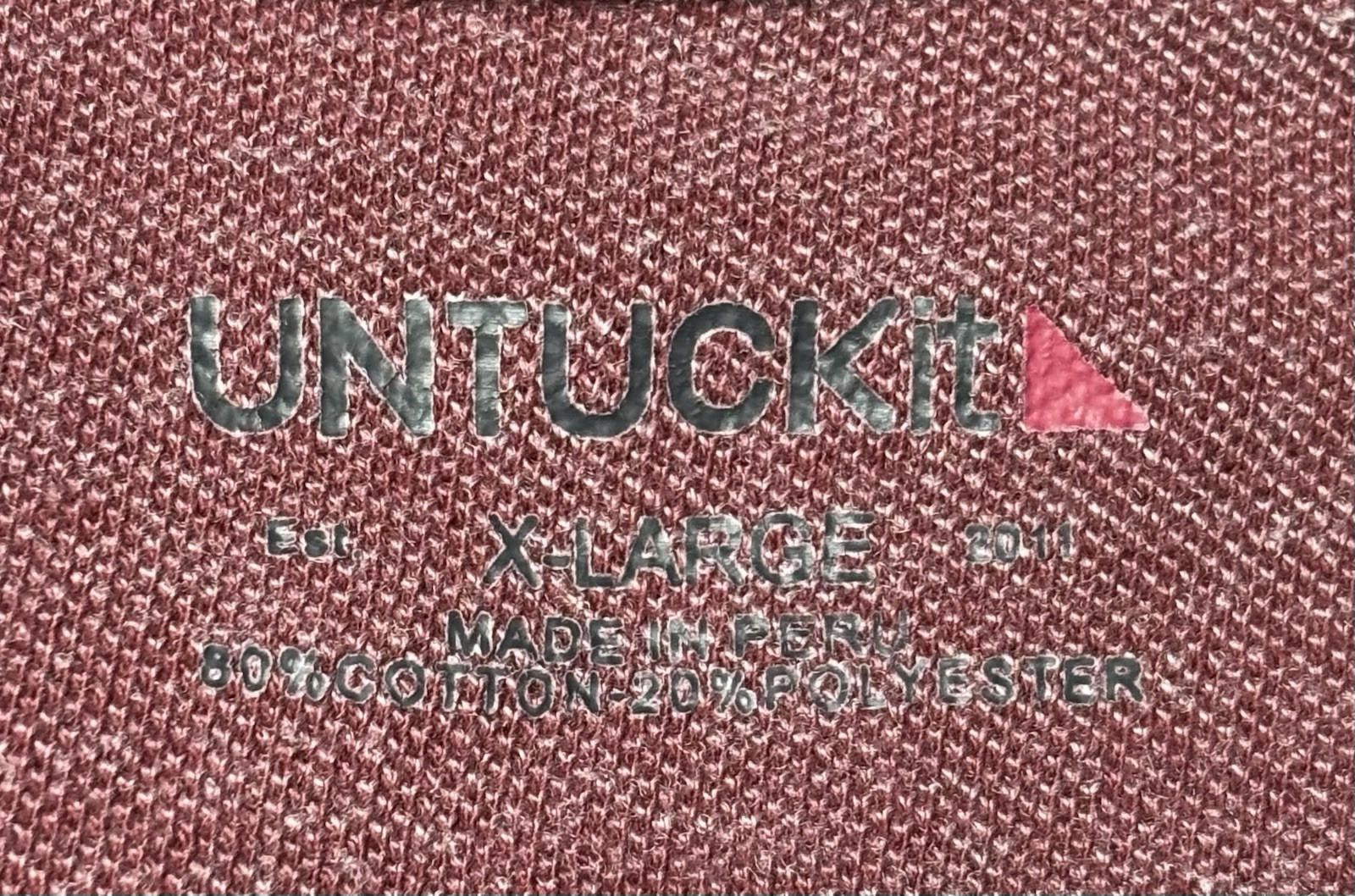 UNTUCKit Untuckit Polo Shirt Men's XL Burgundy Long Sleeve Logo Golf Size US XL / EU 56 / 4 - 2 Thumbnail