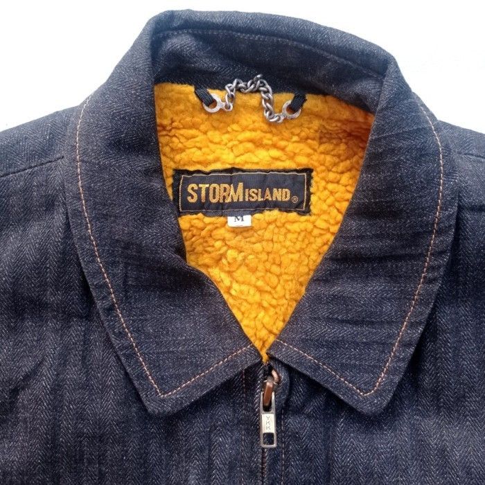 Japanese Brand × Vintage StormIsland Japan tritone bomber denim jaket sherpa lining Size US M / EU 48-50 / 2 - 5 Thumbnail