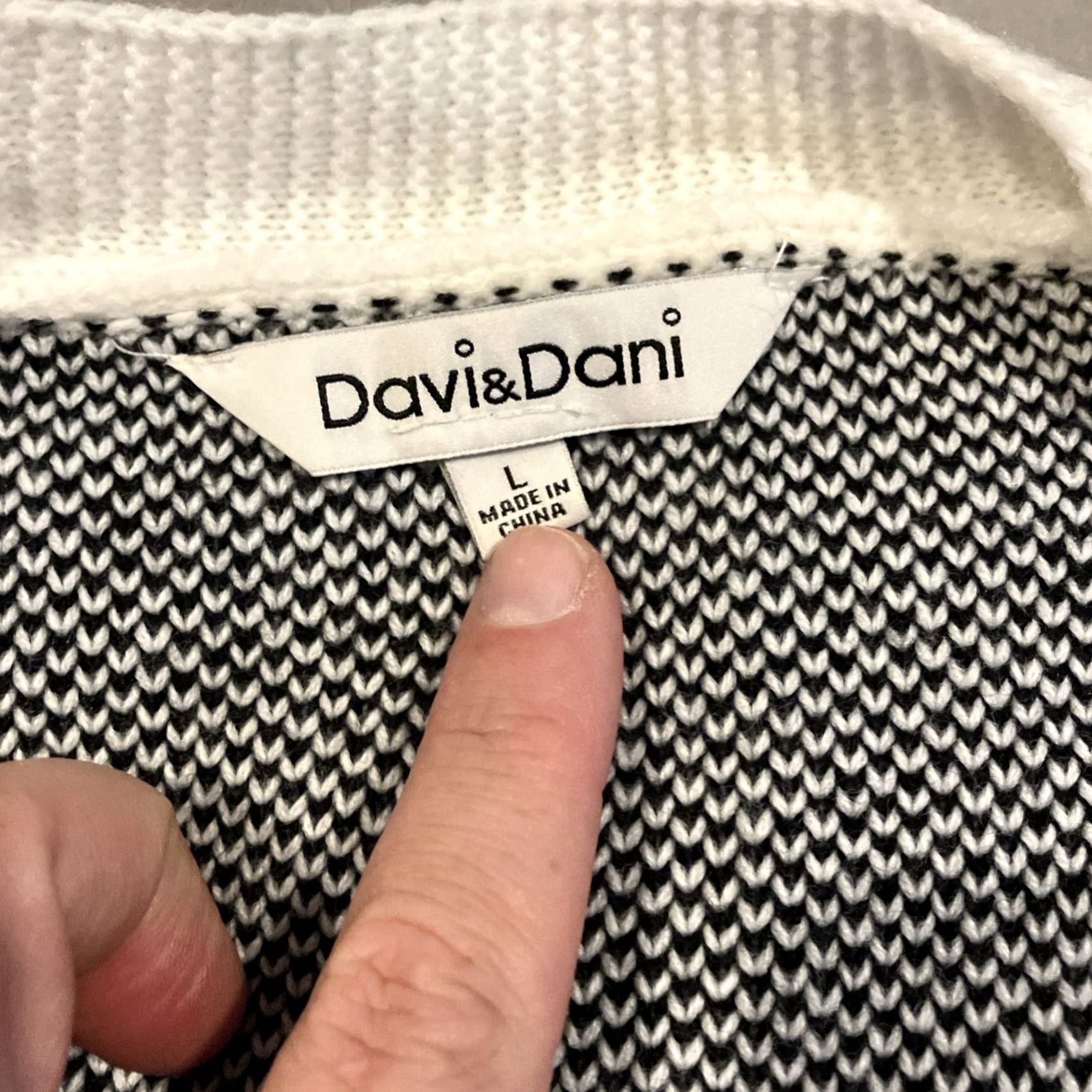 Vintage Davi & Dani Lightning Bolt Open Front Cardigan Sweater Large Womens Awesome Size L / US 10 / IT 46 - 2 Thumbnail