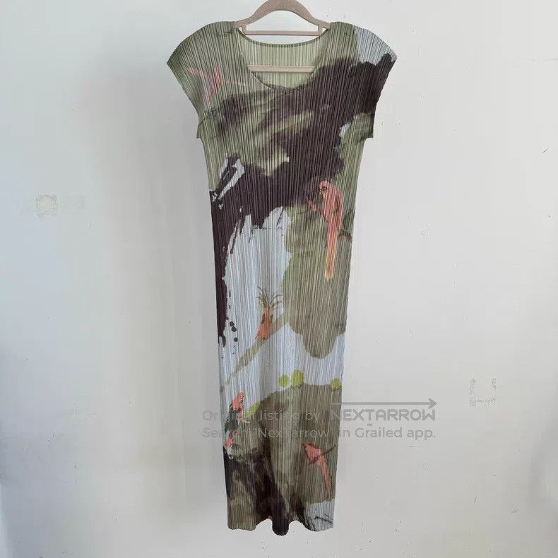 Issey Miyake Issey Miyake Green Dress Size M / US 6-8 / IT 42-44 - 1 Thumbnail