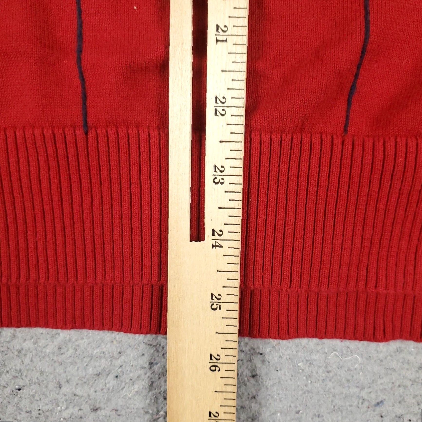 Nautica Nautica Mens Large Red Check V Neck Pullover Sweater Vest Casual Size US L / EU 52-54 / 3 - 5 Thumbnail
