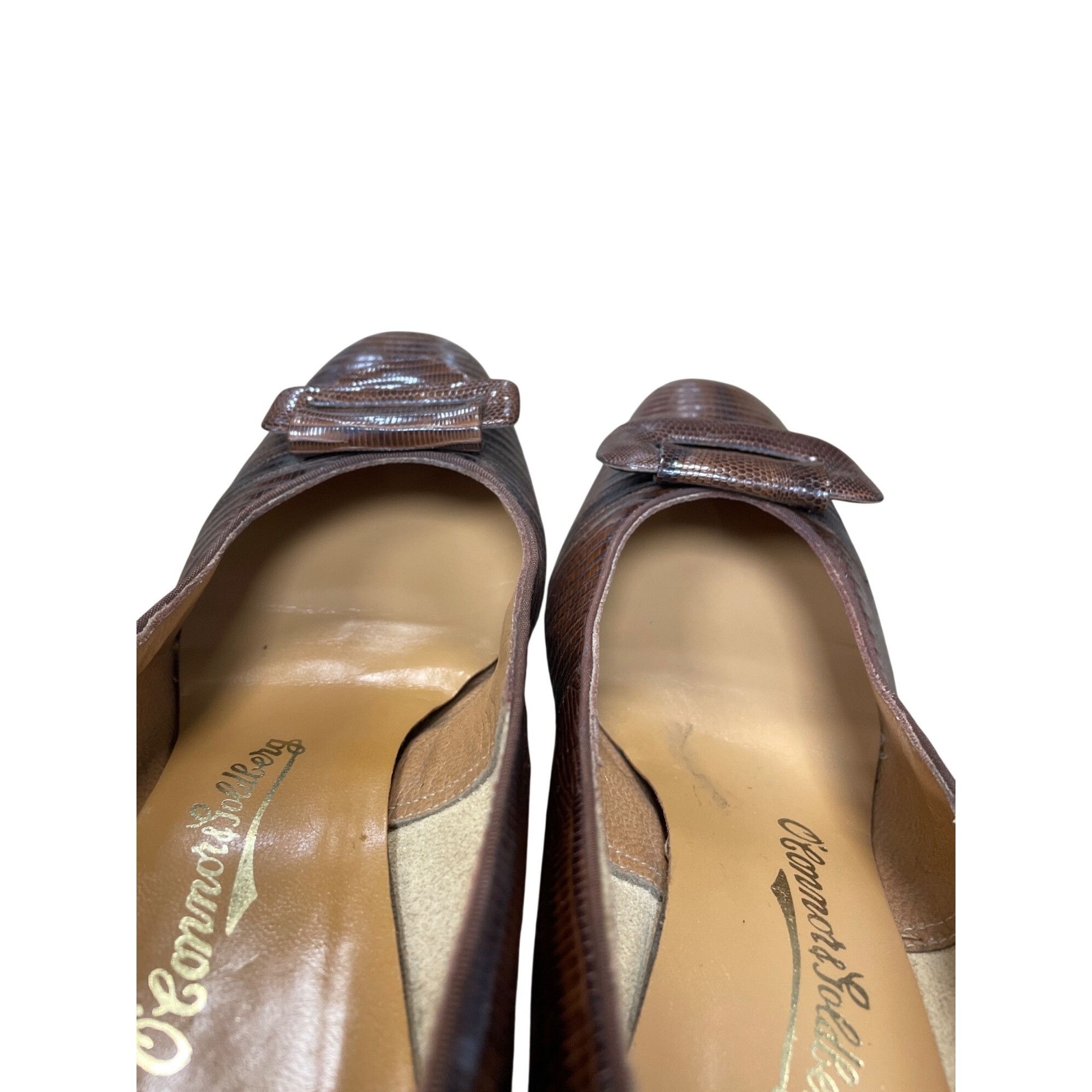 Other O'Connor Goldberg Womans VTG Brown Alligator Leather Loafers Size US 6.5 / IT 36.5 - 9 Thumbnail
