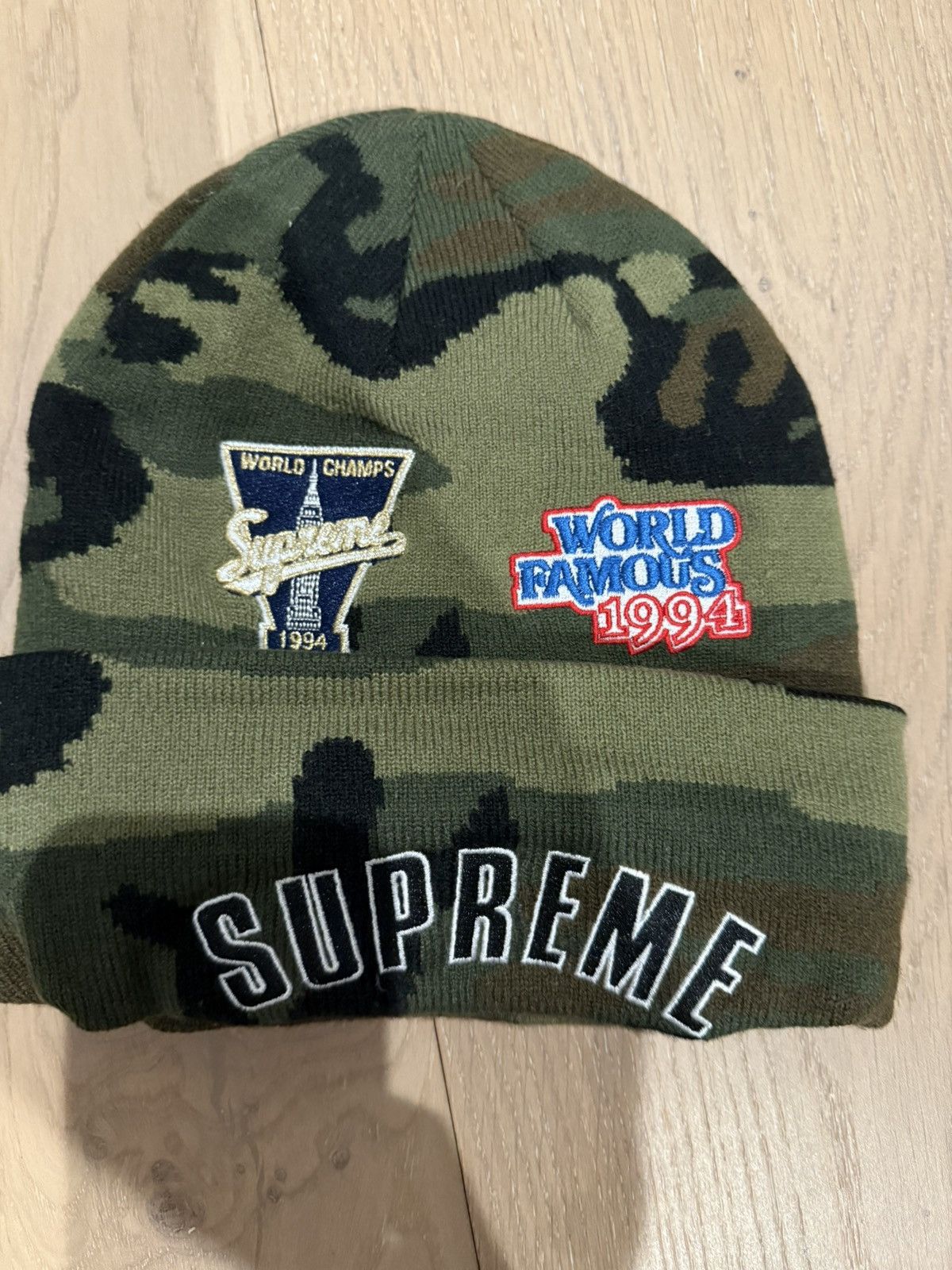New Era × Supreme Supreme New Era Blackletter Beanie | Grailed
