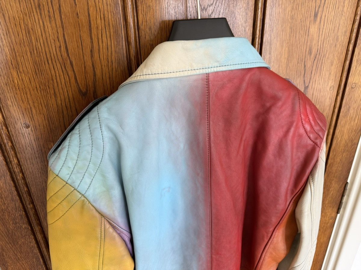 Celine $6.4k FW21 Celine multicolour leather biker jacket couture Size US L / EU 52-54 / 3 - 20 Thumbnail