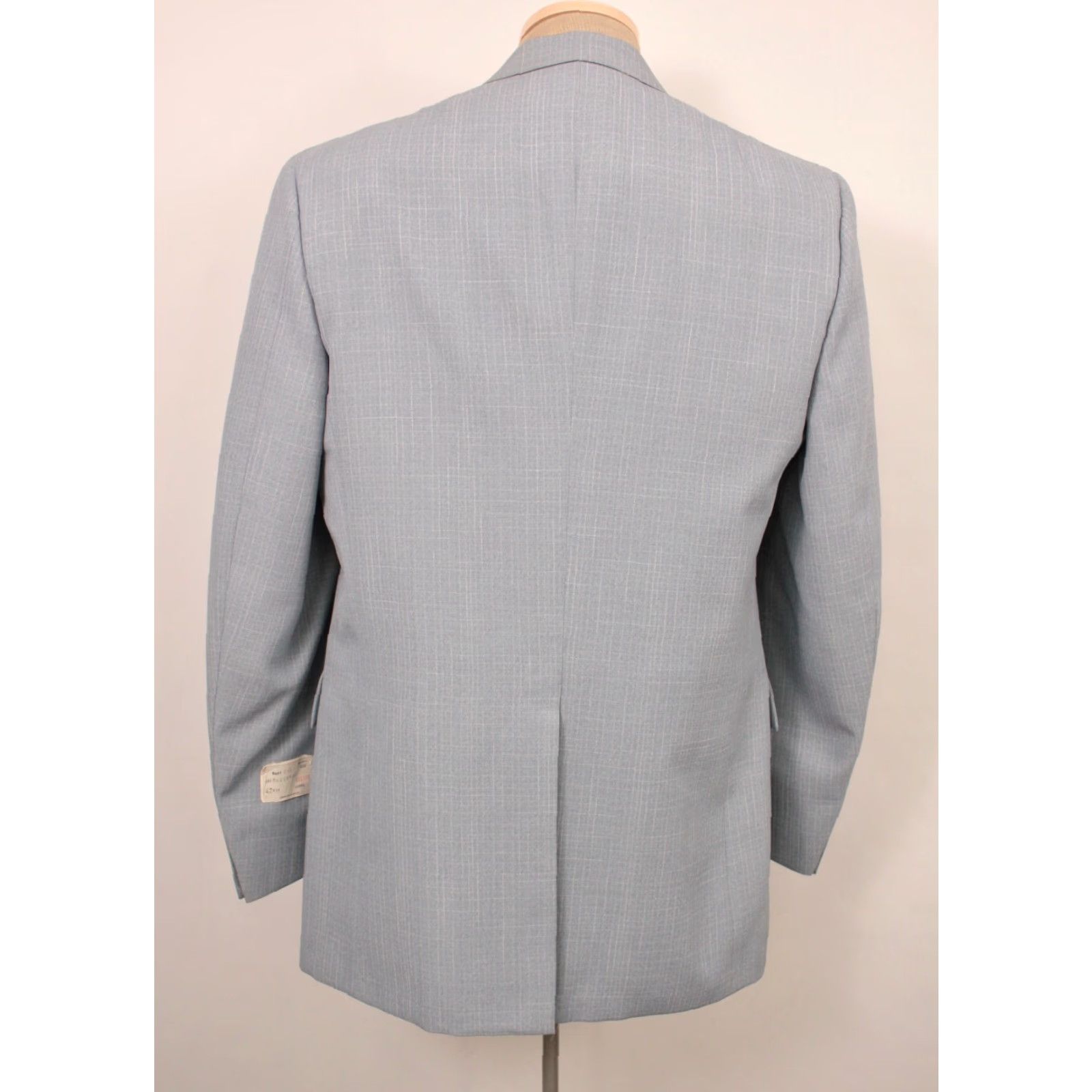 Vintage VINTAGE Men's VTG NOS 70s Light Blue Leisure Suit Sz 42 Long 1970s Polyester Disco 3 PC Size 42R - 4 Thumbnail